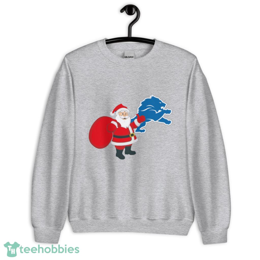 Detroit Lions  NFL Santa Claus Christmas Shirt - Unisex Heavy Blend Crewneck Sweatshirt