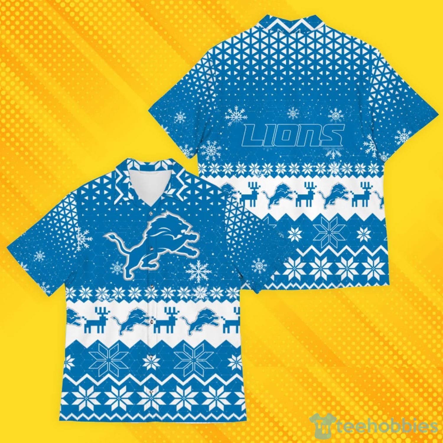 Detroit Lions Christmas Pattern Ugly Christmas Sweater