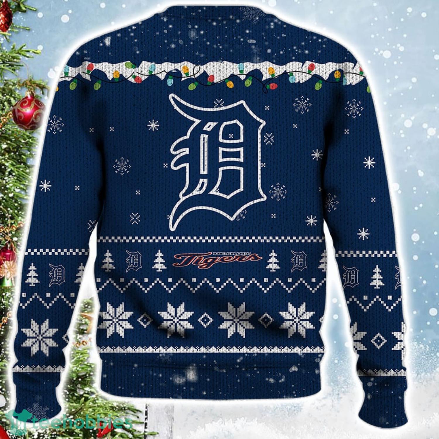 Detroit Tigers Snoopy Christmas Light Woodstock Snoopy Ugly Christmas Sweater Product Photo 3