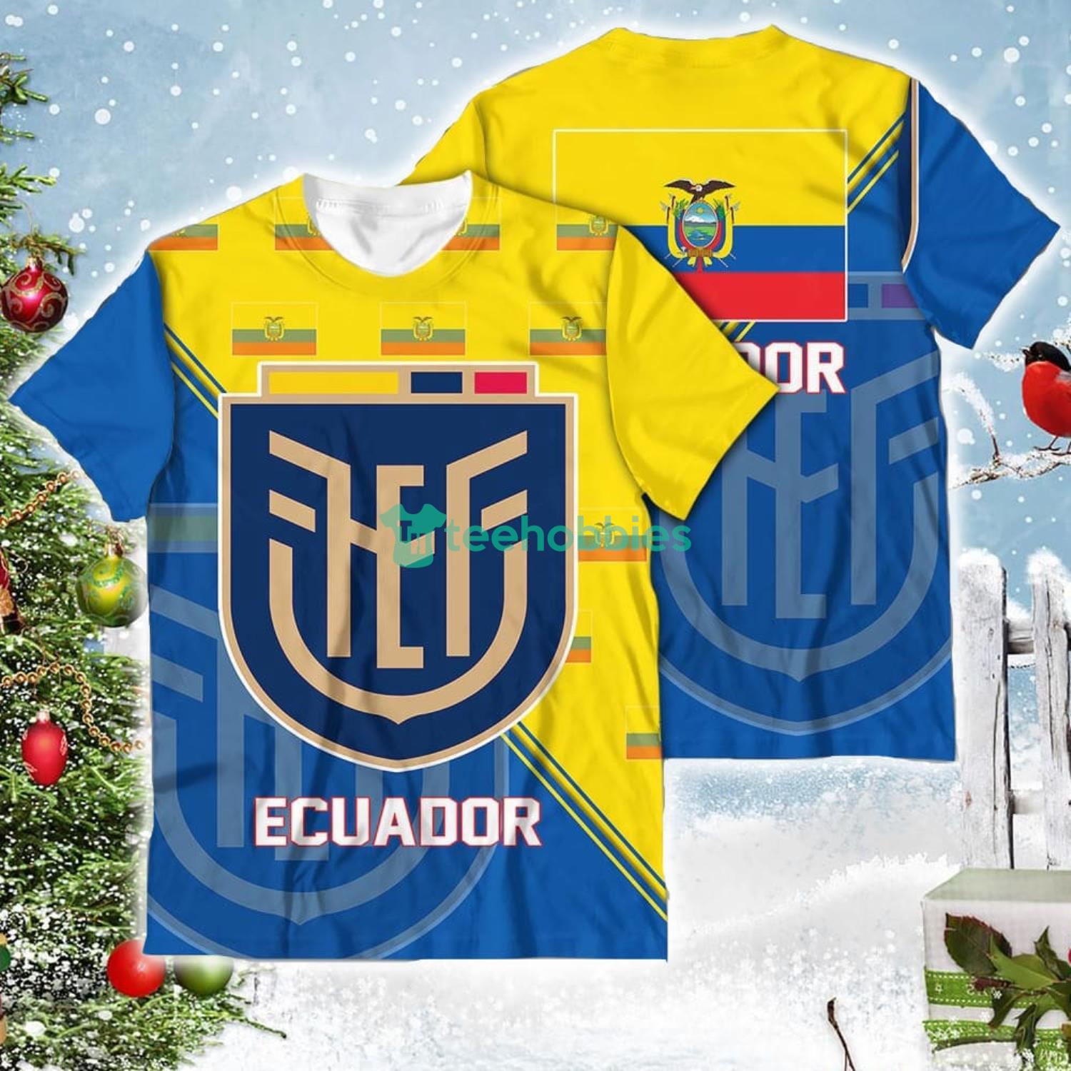 Ecuador National Soccer Team Qatar World Cup 2022 Champions Soccer Team 3D All Over Printed Shirt Product Photo 2