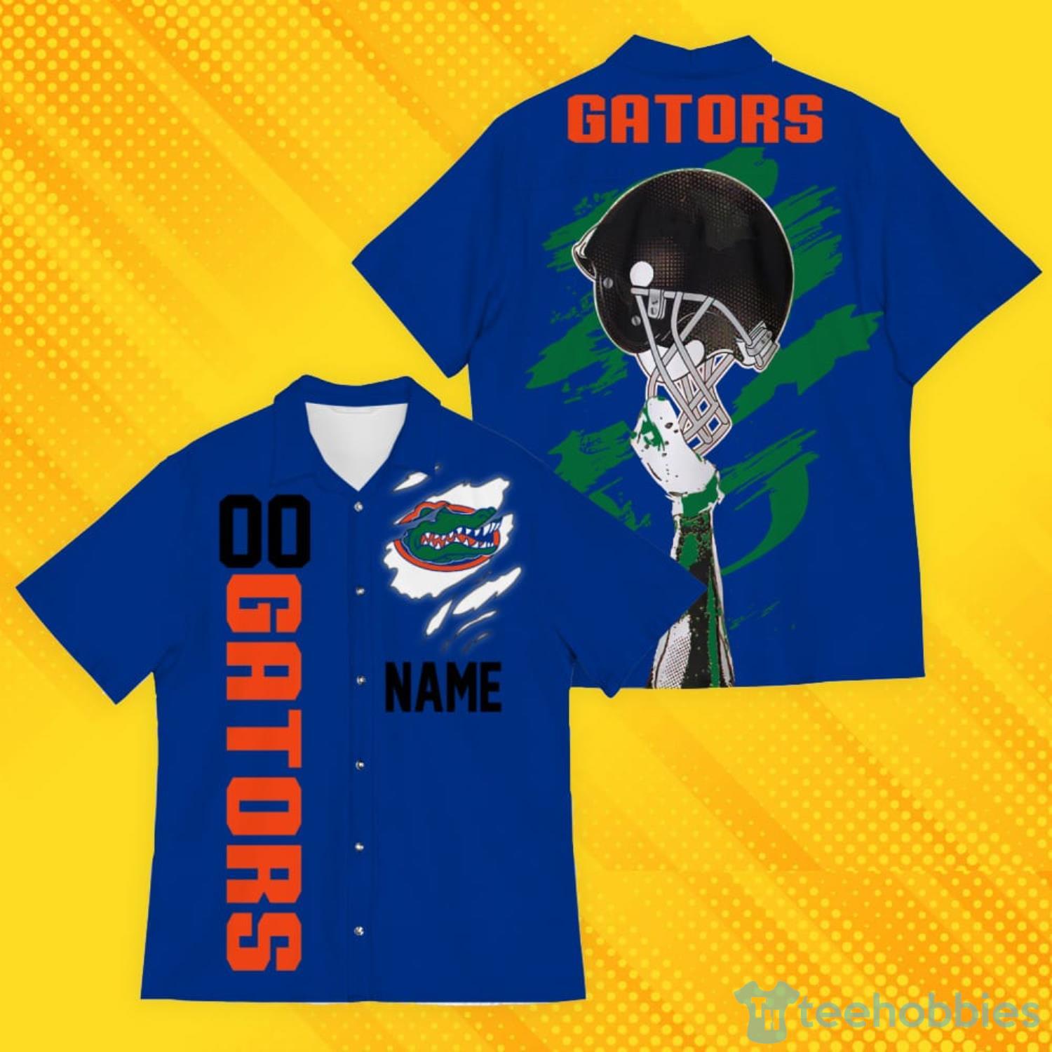 Florida Gators Sports American Custome Name And Number Hawaiian Shirt Product Photo 1