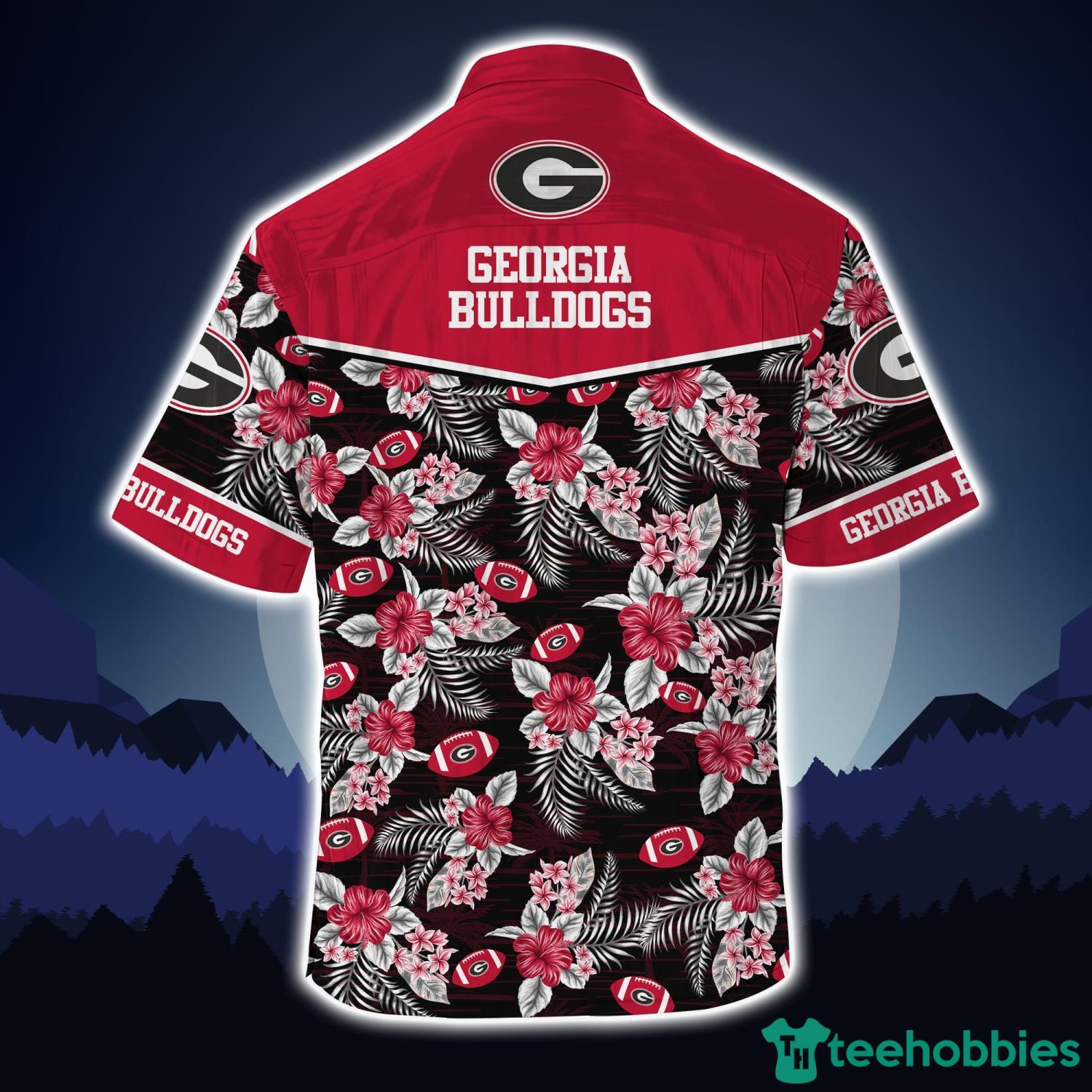 Georgia Bulldogs Family Football Home Run Love Tropical Hawaiian Shirt image Georgia Bulldogs Family Football Home Run Love Tropical Hawaiian Shirt Product Photo 2