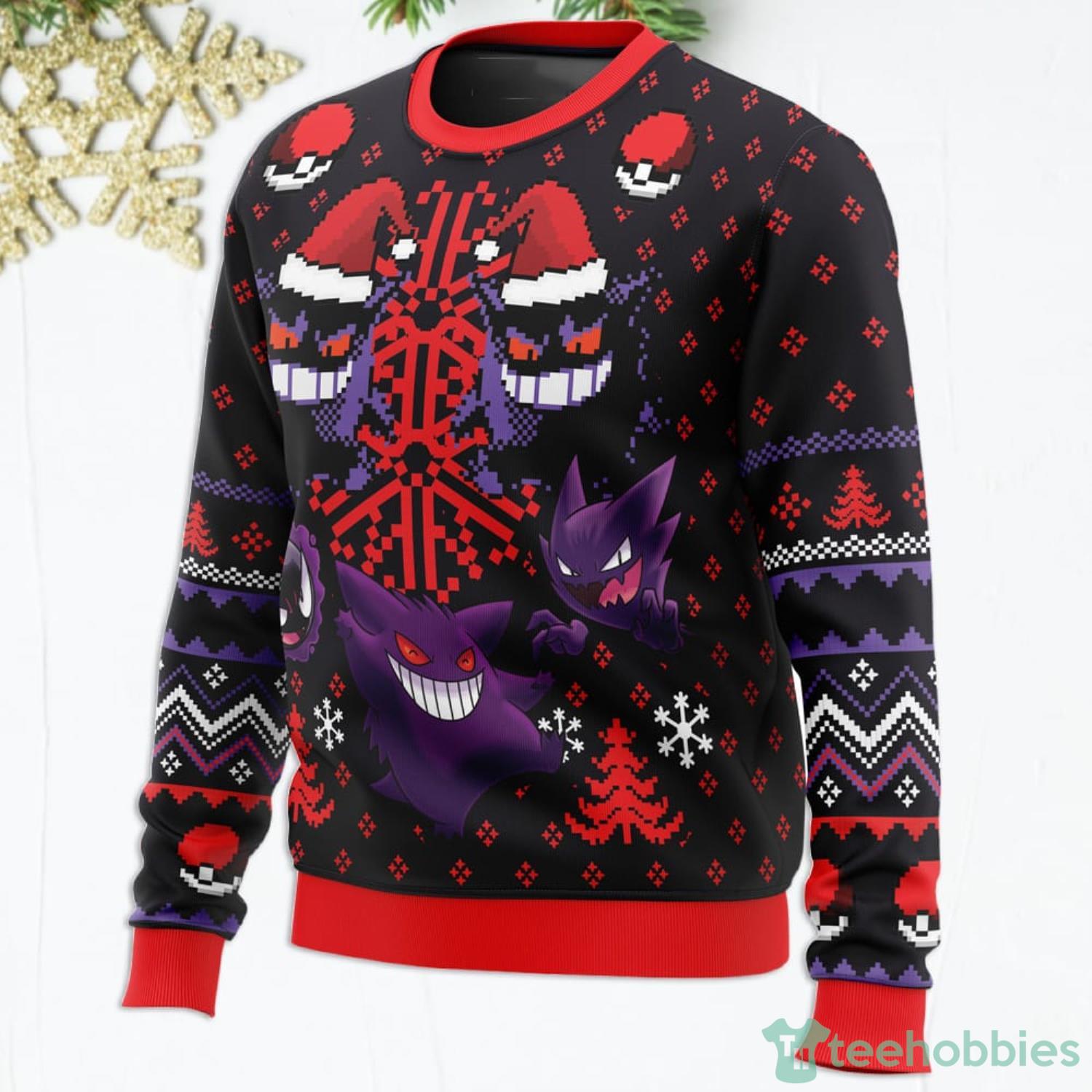 Ghosts Gengar Ghastly Pokemon Ugly Christmas Sweater For Men And Women