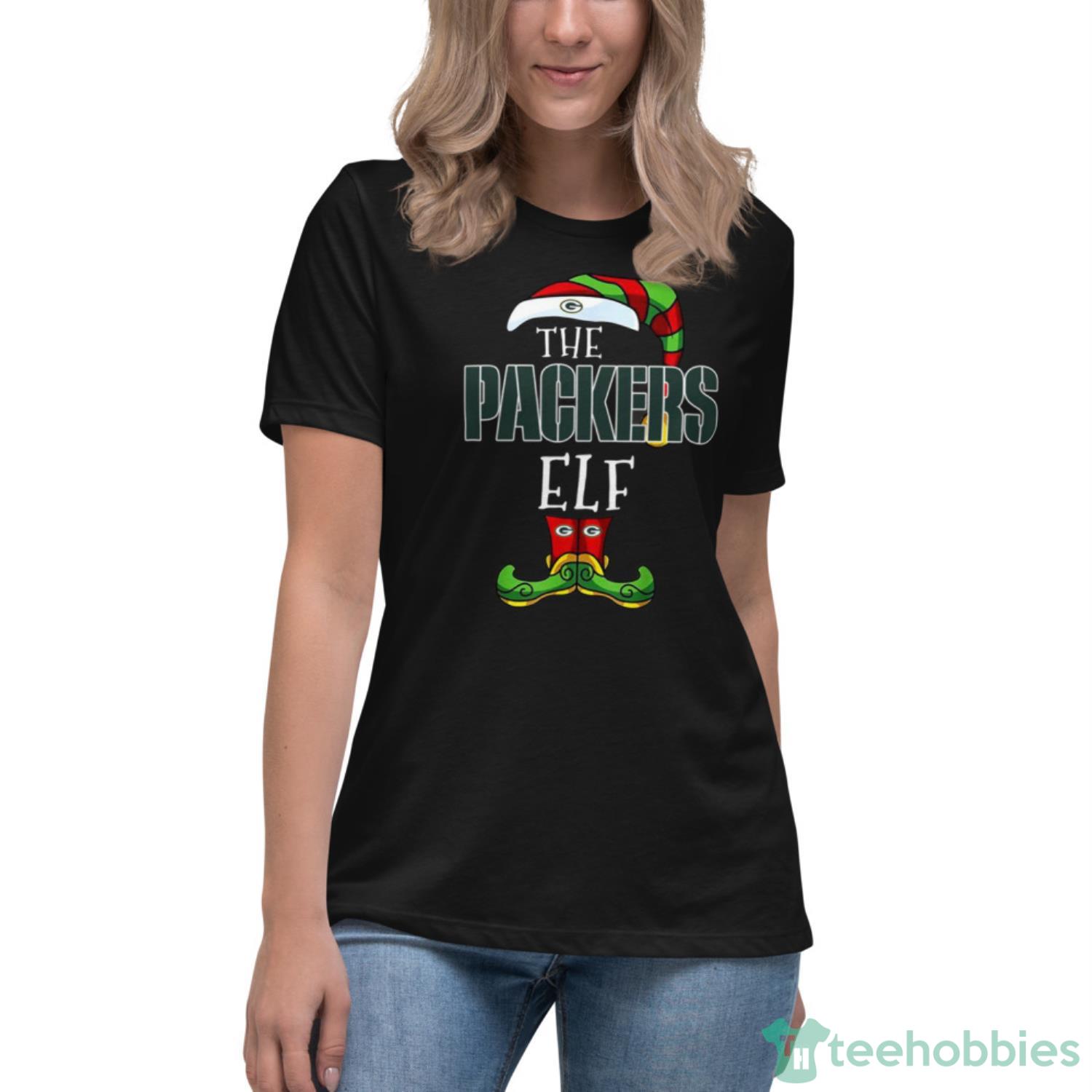 Green Bay Packers Christmas ELF Funny NFL Women's T-Shirt