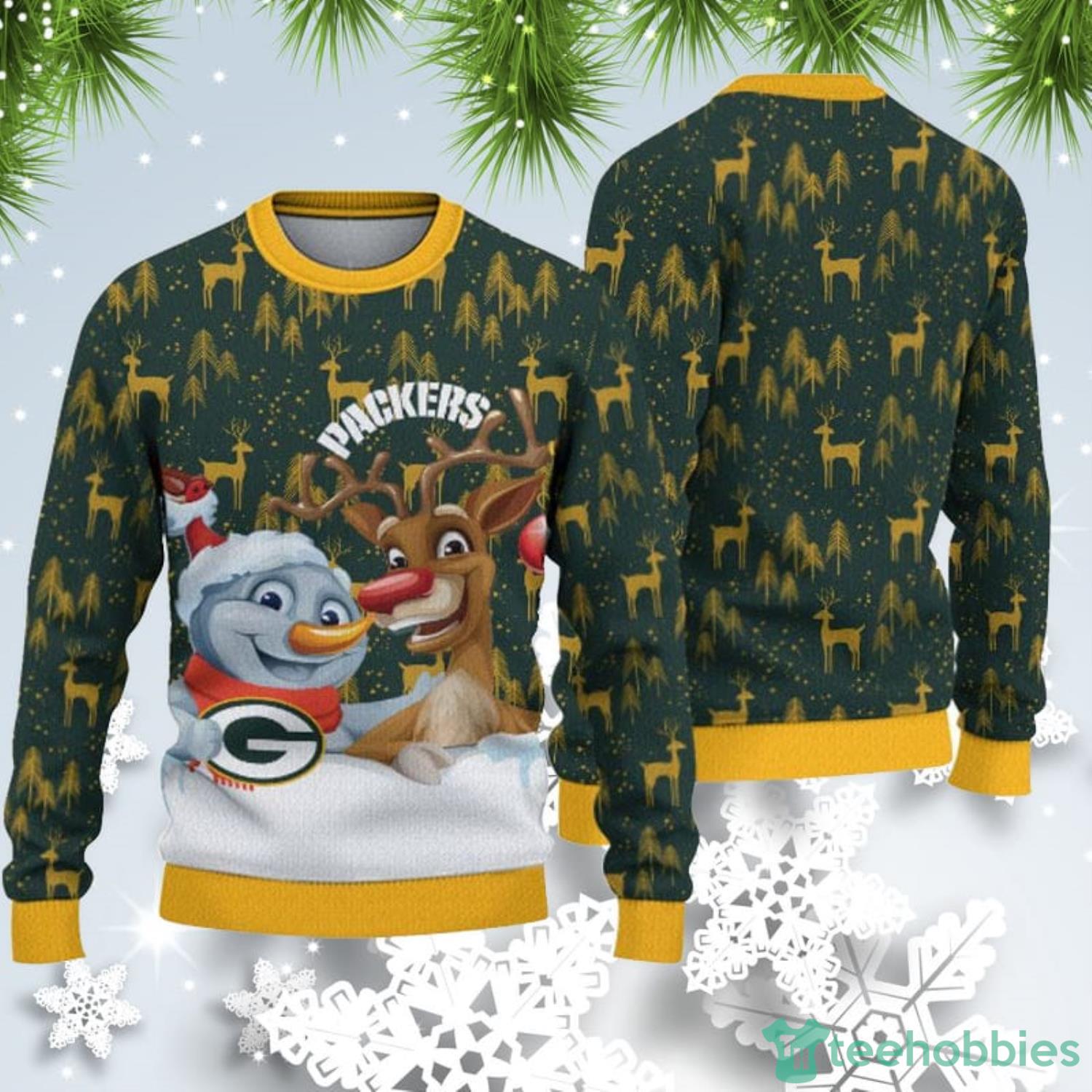 Green Bay Packers Christmas Ugly Sweater All Over Print T-Shirt Hoodie Fan  Gifts Idea