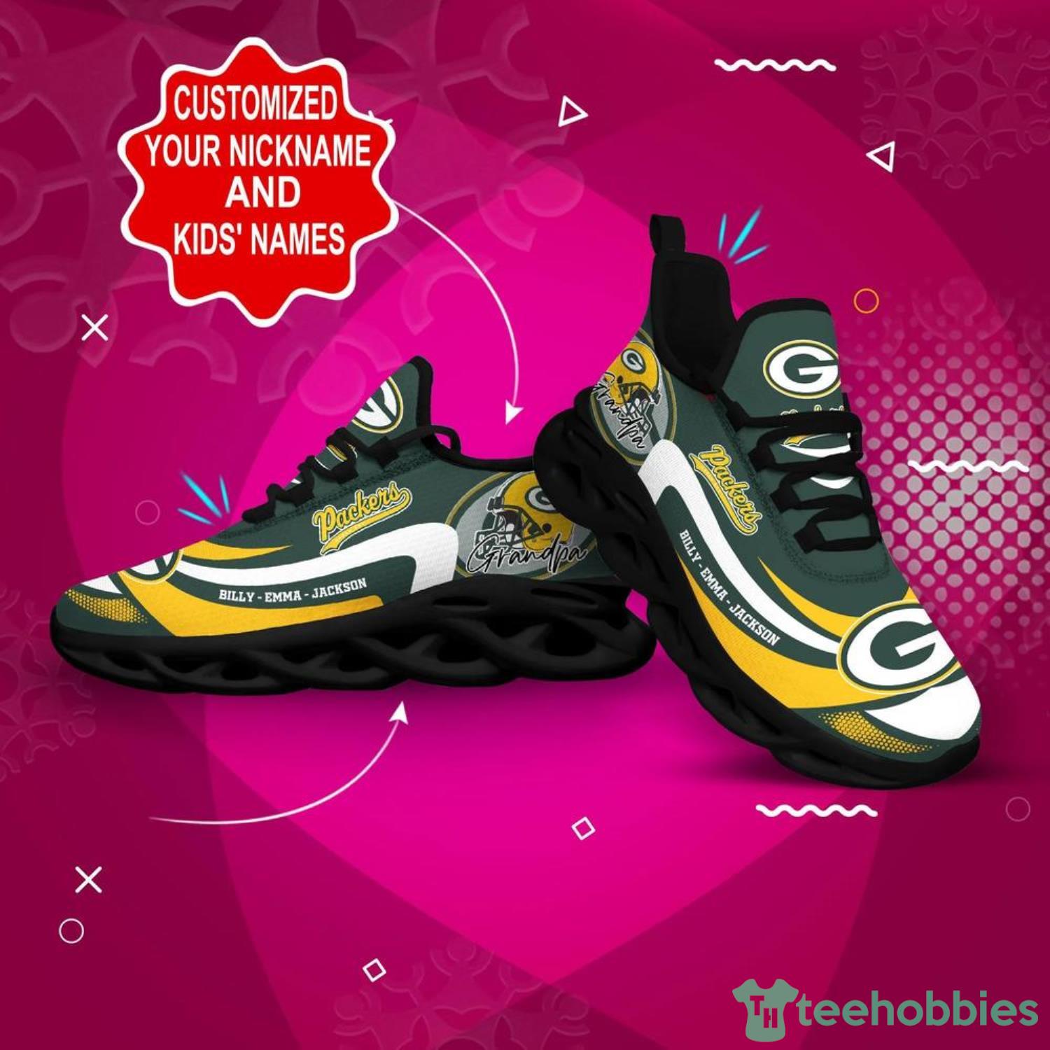 Green Bay Packers Personalized Max Soul Sneakers V34 - Tana Elegant