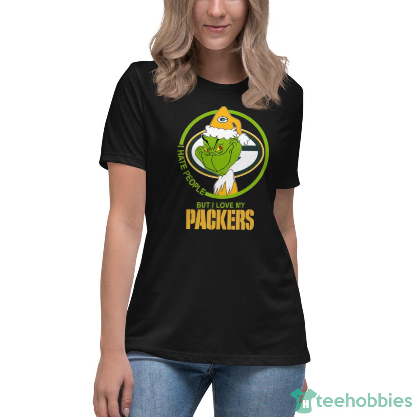 I Hate People But I Love My Green Bay Packers Grinch T-Shirt - T-shirts Low  Price