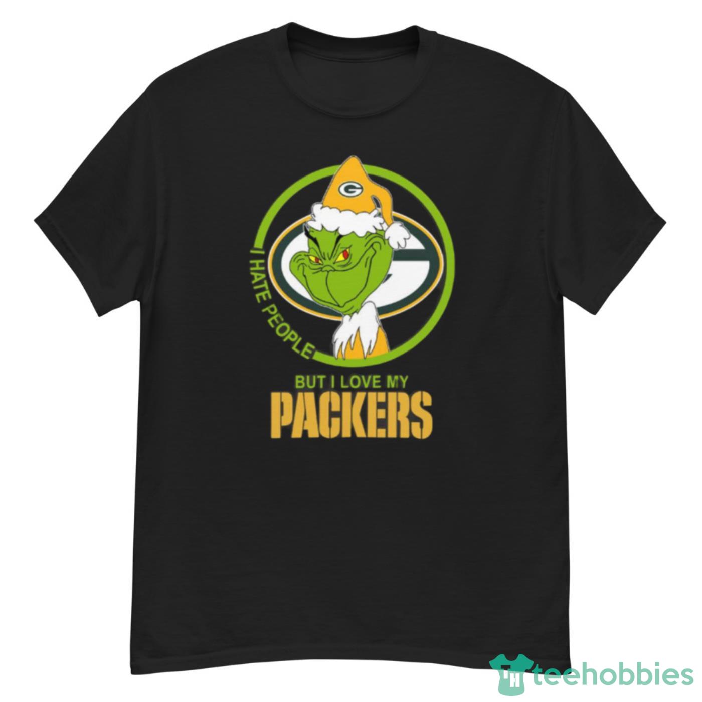 Green Bay Packers NFL Christmas Grinch I Hate People But I Love My Favorite  Football Team T Shirt - Banantees