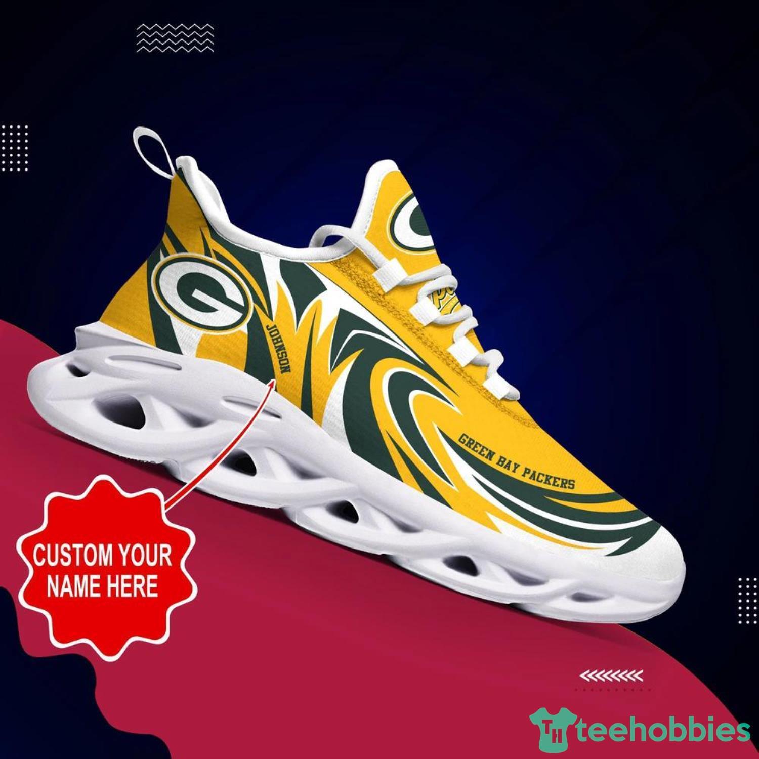 Custom Name NFL Teams Green Bay Packers Max Soul Shoes Style Gift