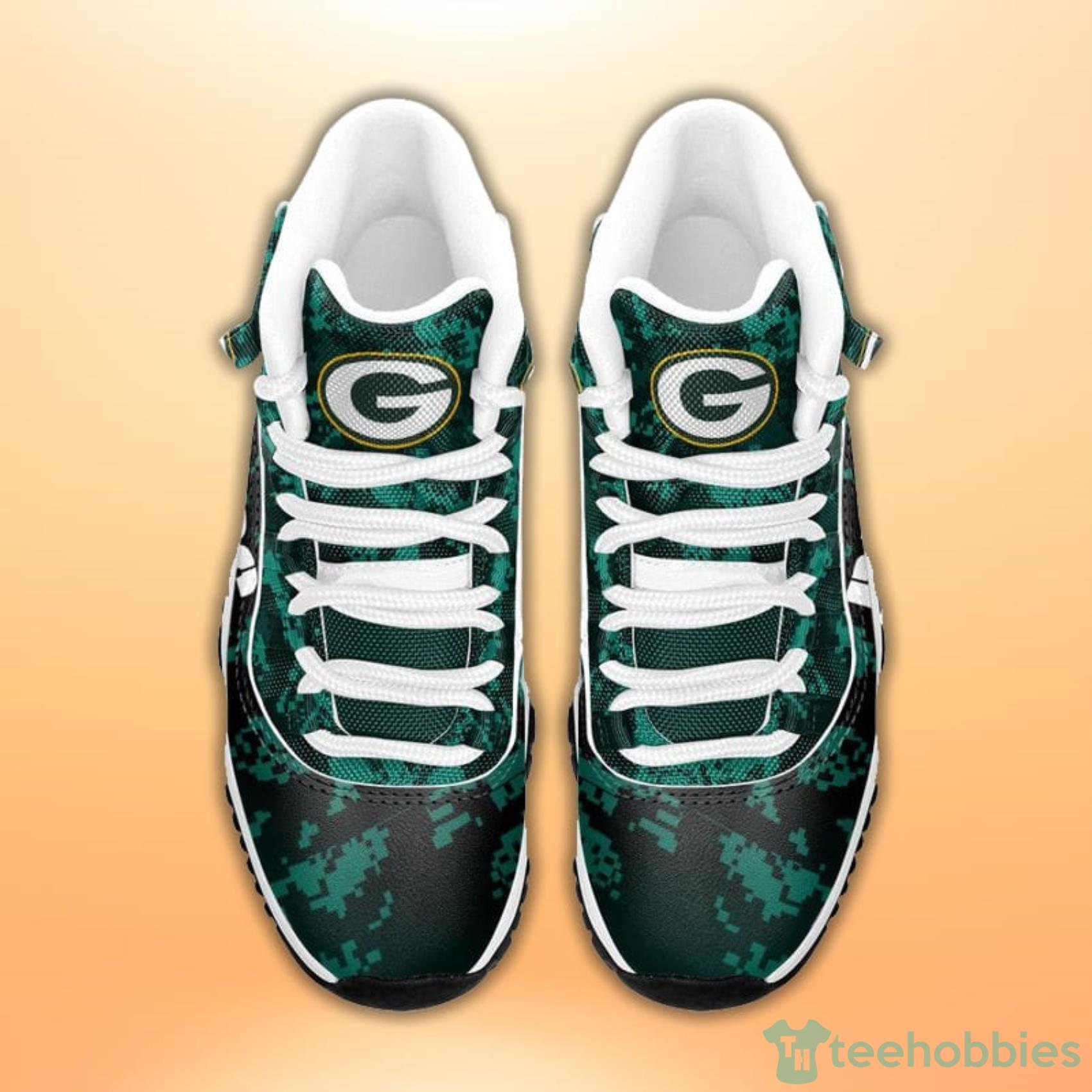 Green Bay Packers Custom Air Jordan 11 Sneakers - Inktee Store