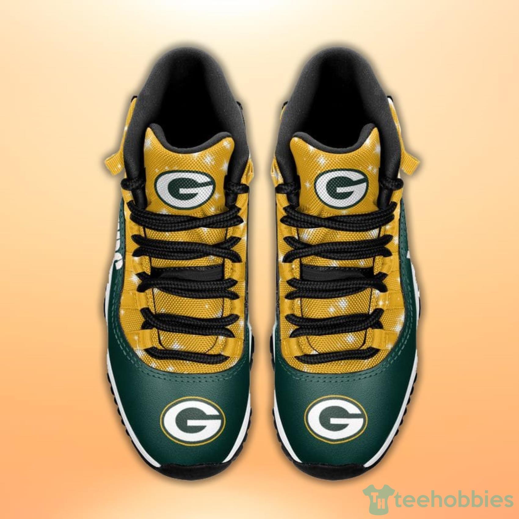 Green Bay Packers Air Jordan Sneaker Shoes - Freedomdesign