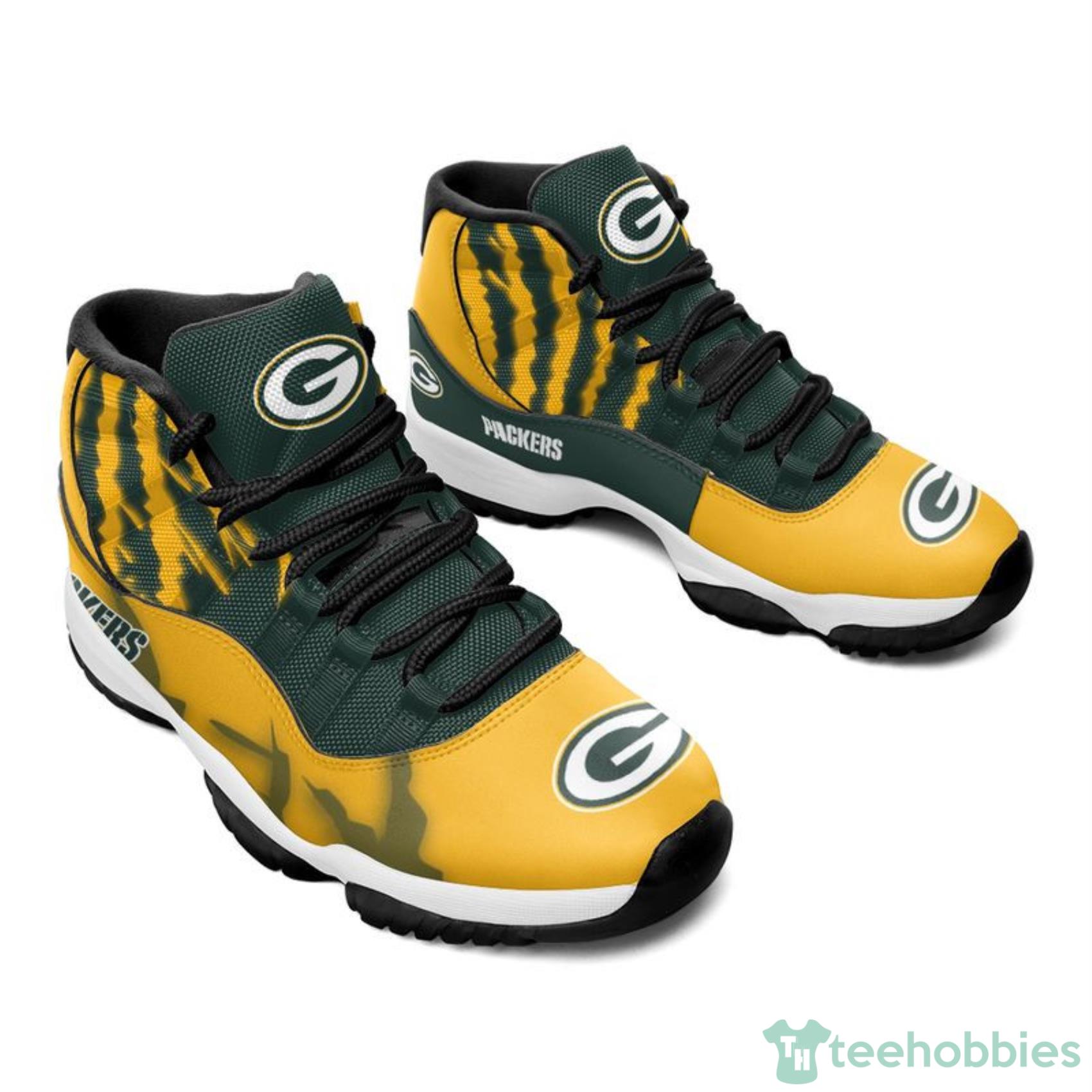 Green Bay Packers 3D NFL Custom Name Air Jordan 11 Sneakers For Men And  Women - Banantees