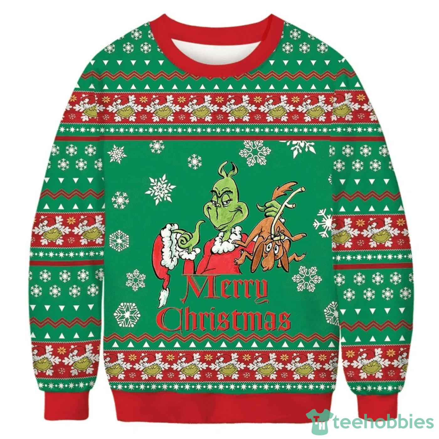 Grinch Chicago Bears 3D Ugly Christmas Sweater - USALast