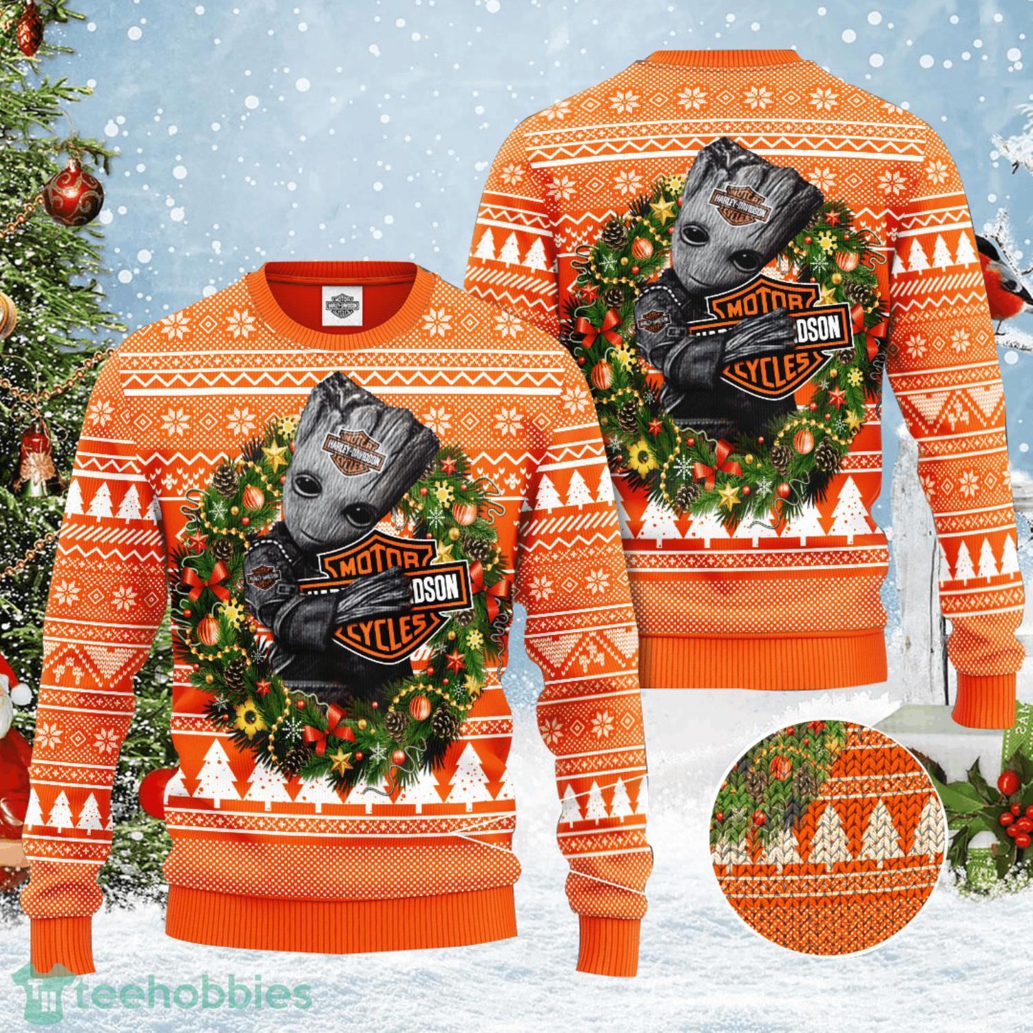 Harley-Davidson Baby Groot Ugly Christmas Sweater Product Photo 1