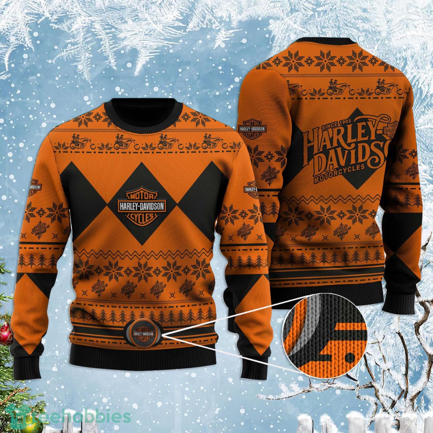 Harley-Davidson Lover Ugly Christmas Sweater Product Photo 1
