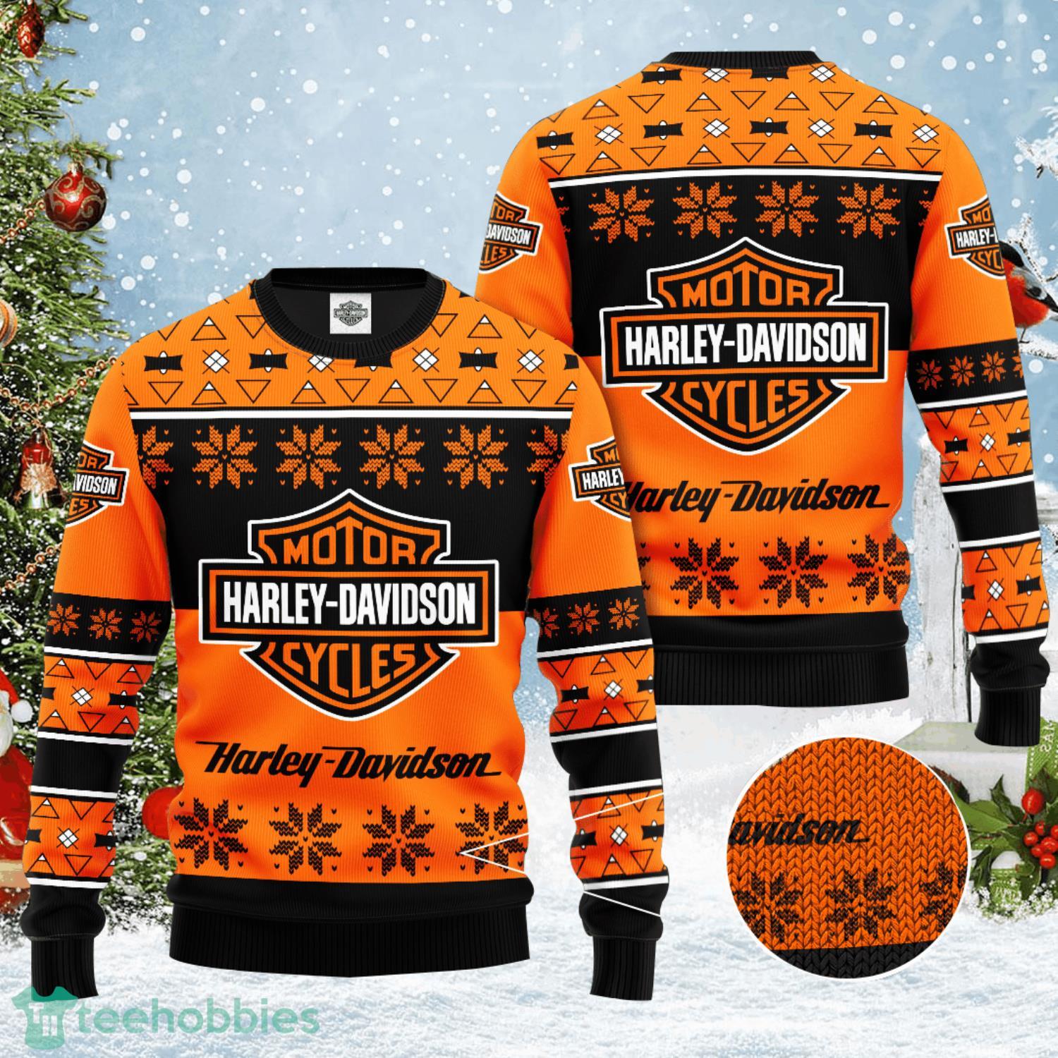 Harley-Davidson Snowflake Ugly Christmas Sweater Product Photo 1