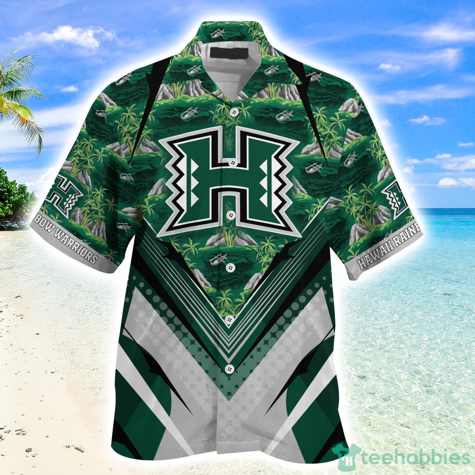 Hawaii Rainbow Warriors Summer Gift Hawaiian Shirt And Short Product Photo 2 Hawaii Rainbow Warriors Summer Gift Hawaiian Shirt And Short Product Photo 2