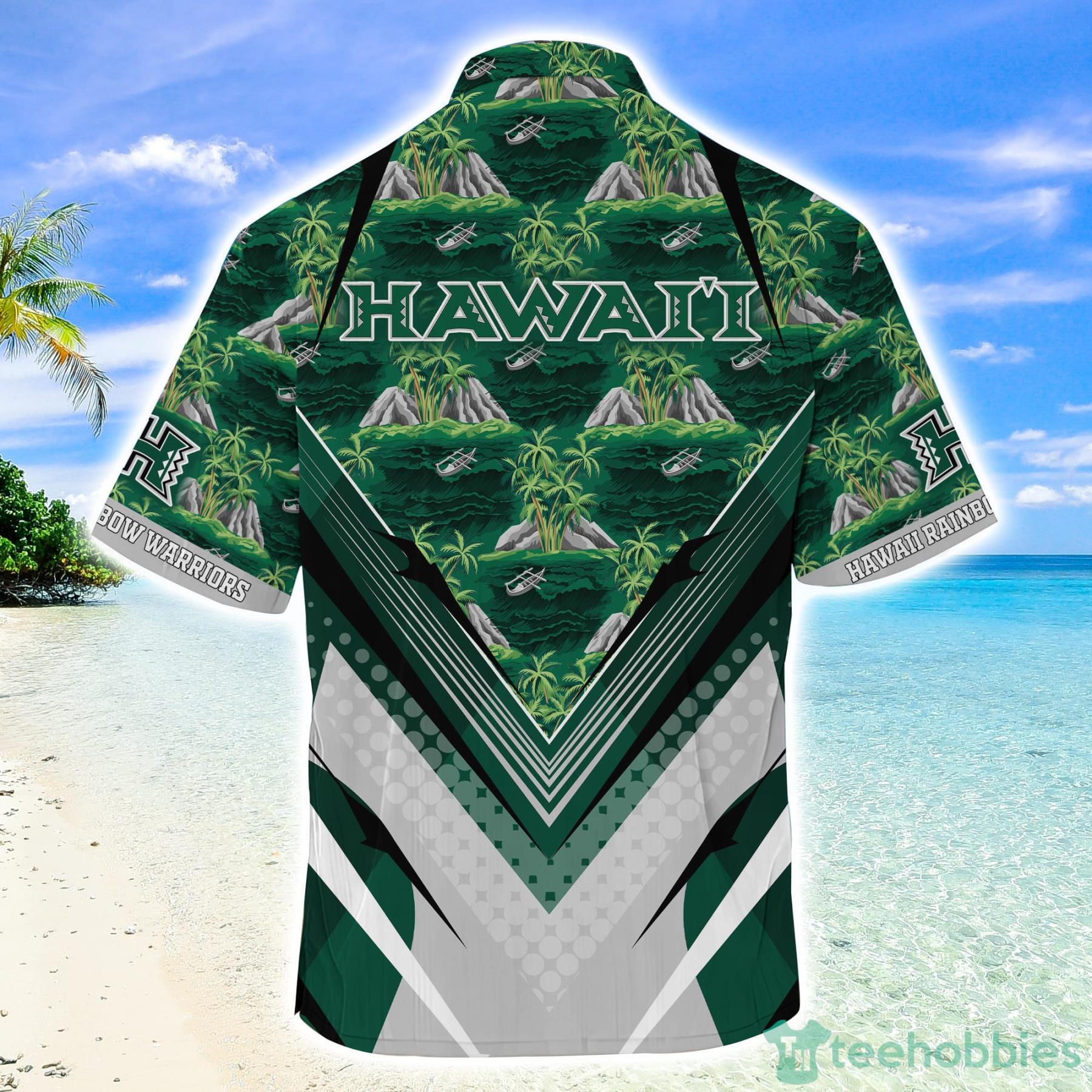 Hawaii Rainbow Warriors Summer Gift Hawaiian Shirt And Short image Hawaii Rainbow Warriors Summer Gift Hawaiian Shirt And Short Product Photo 3