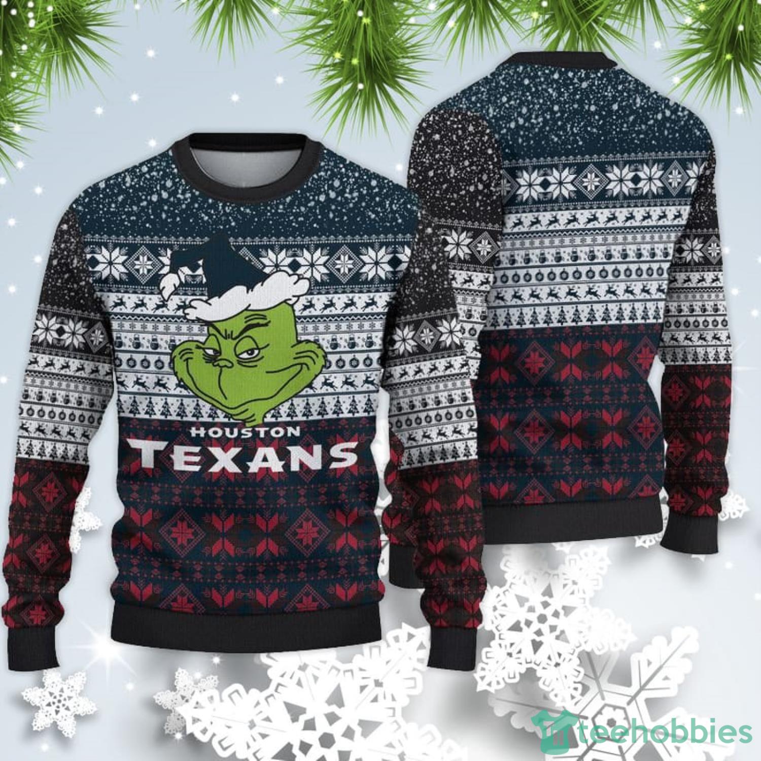 Houston Texans Christmas Grinch Sweater For Fans Product Photo 1