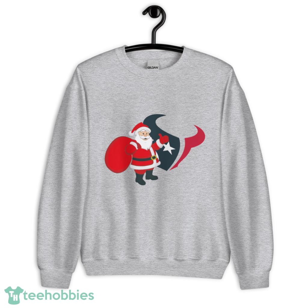 Houston Texans NFL Santa Claus Christmas Shirt - Unisex Heavy Blend Crewneck Sweatshirt