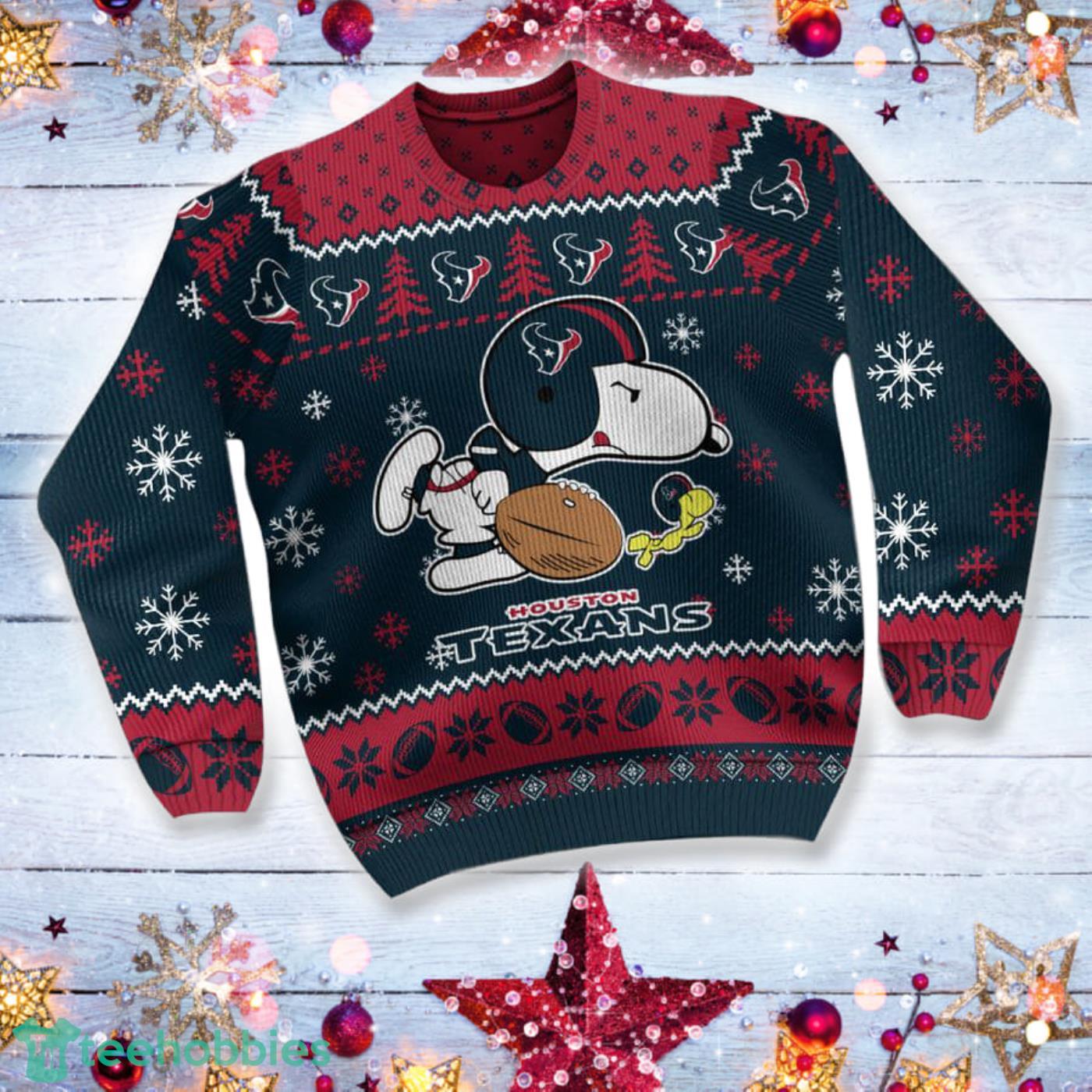 Houston Texans Snoopy NFL Christmas Ugly Sweater Gift For Fans Product Photo 1