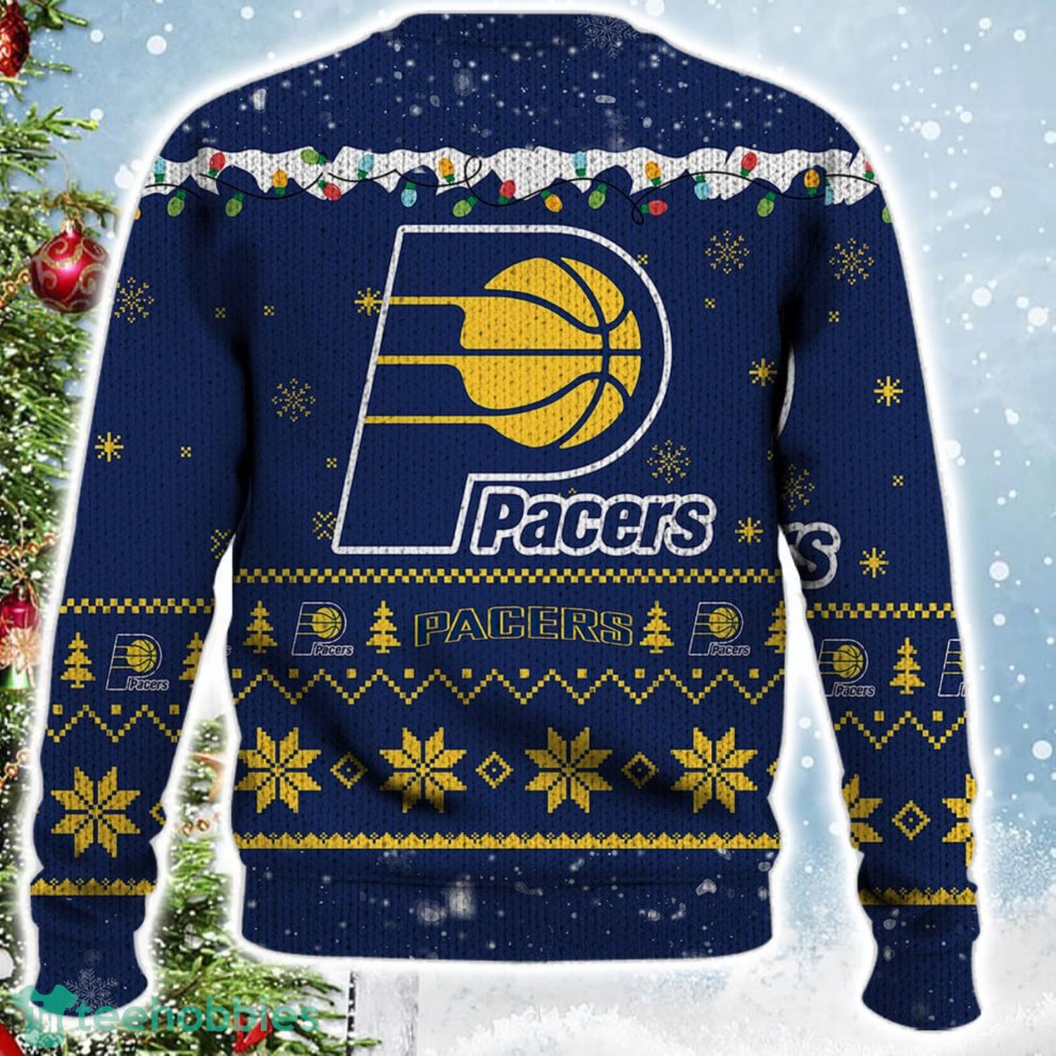 Indiana Pacers Snoopy Christmas Light Woodstock Snoopy Ugly Christmas Sweater Product Photo 3