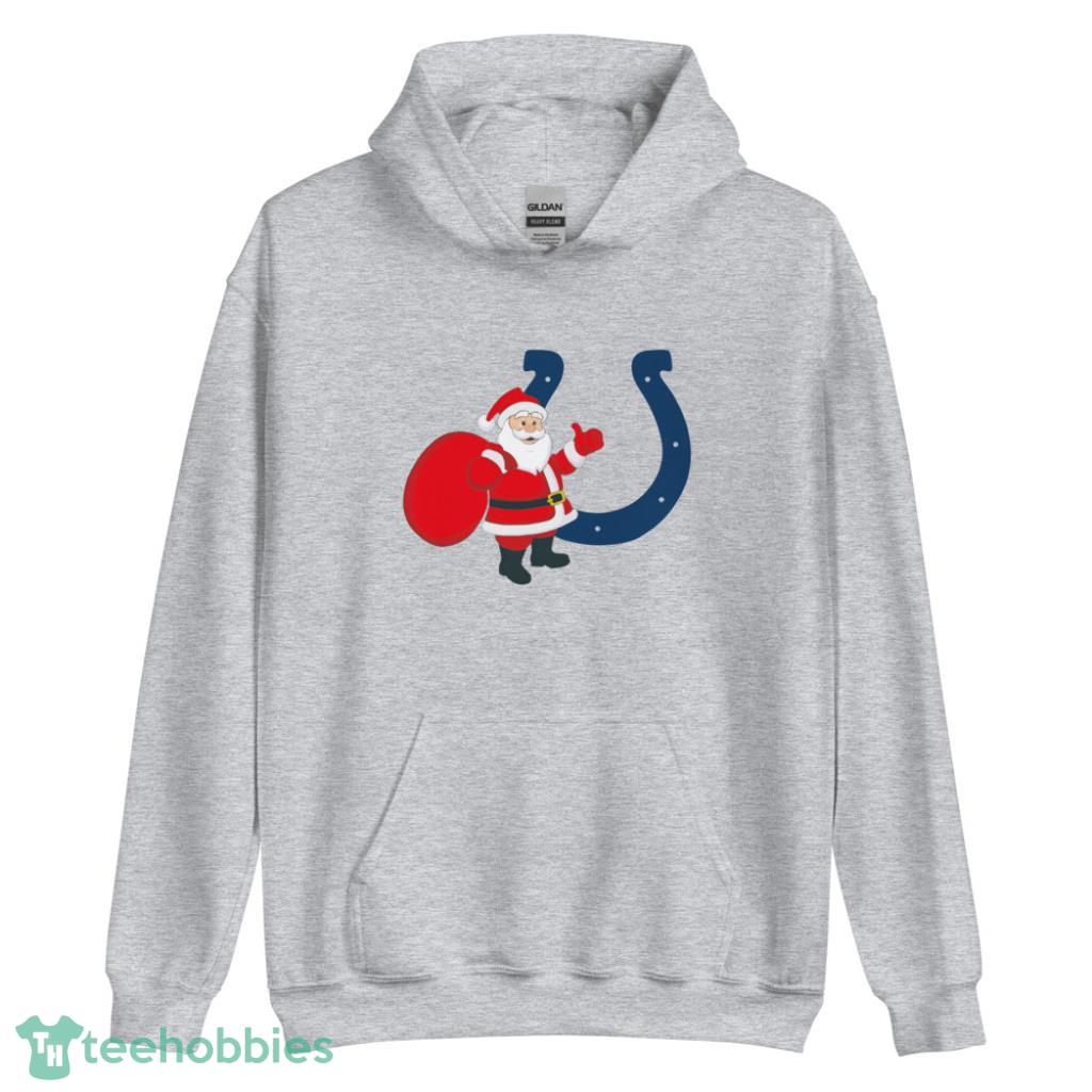 Indianapolis Colts NFL Santa Claus Christmas Shirt - Unisex Heavy Blend Hooded Sweatshirt