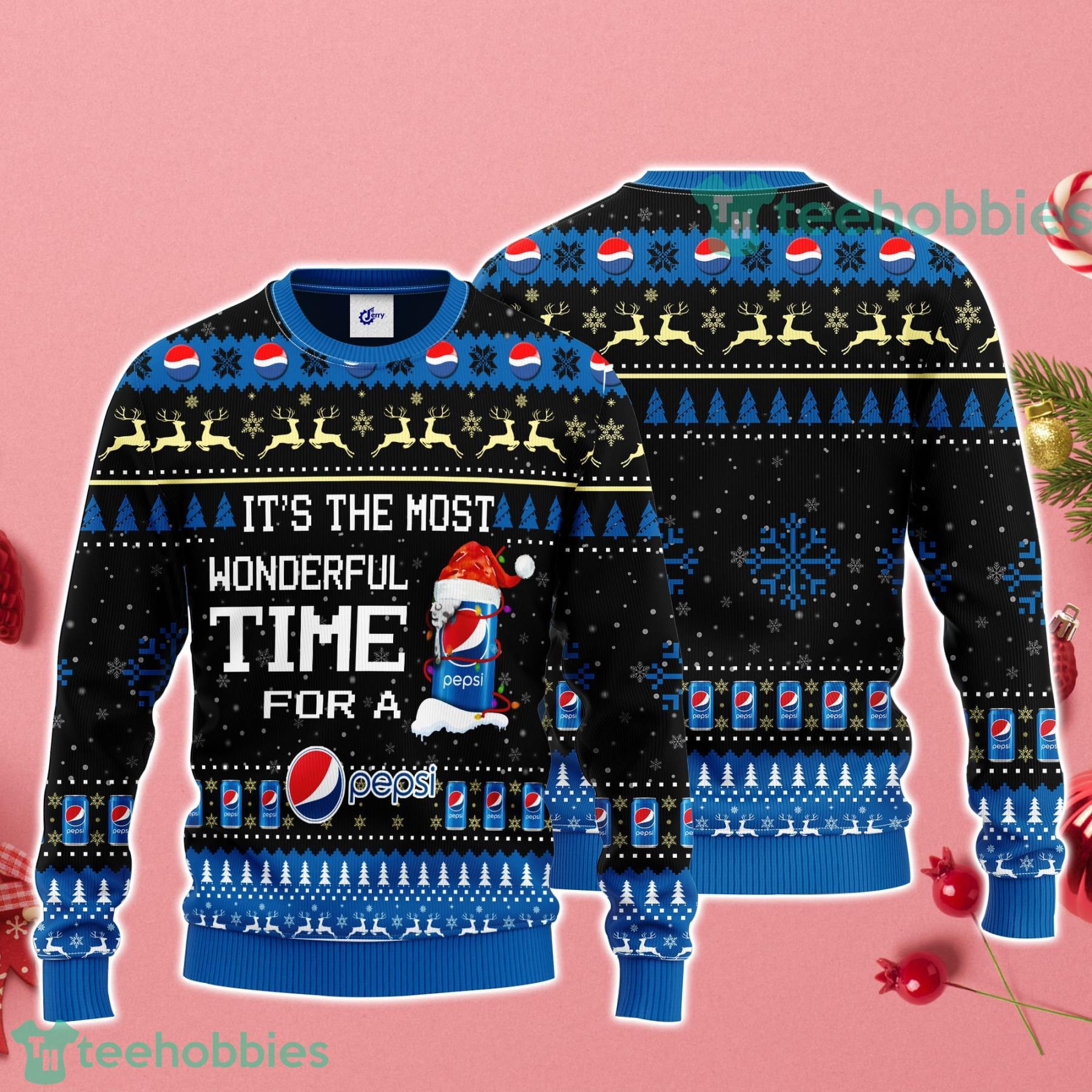 It's The Most Wonderful Time For A Pepsi Ugly Christmas Sweater For Men And Women image It's The Most Wonderful Time For A Pepsi Ugly Christmas Sweater For Men And Women Product Photo 1