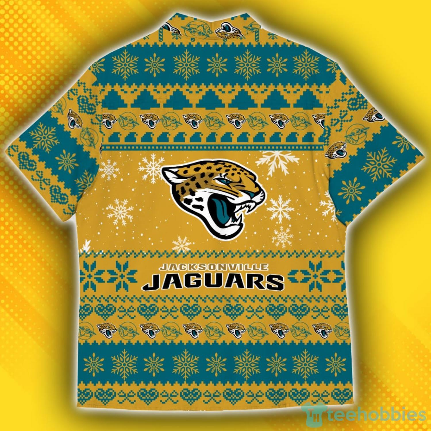 Jacksonville Jaguars Baby Yoda Star Wars Sports Football American Ugly  Christmas Sweater Pattern Hawaiian Shirt