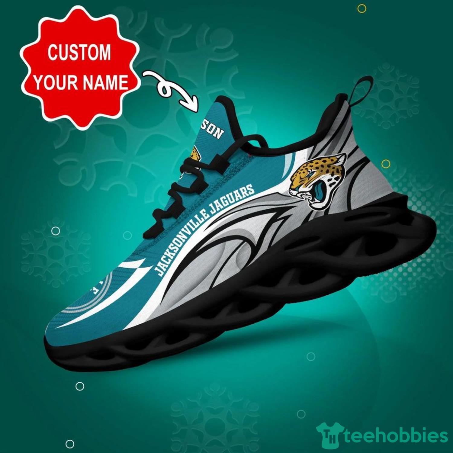 Personalize NFL Jacksonville Jaguars Teal Black Max Soul Sneakers Sport  Shoes - T-shirts Low Price