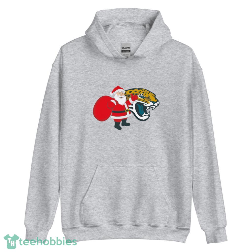 Jacksonville Jaguars NFL Santa Claus Christmas Shirt - Unisex Heavy Blend Hooded Sweatshirt