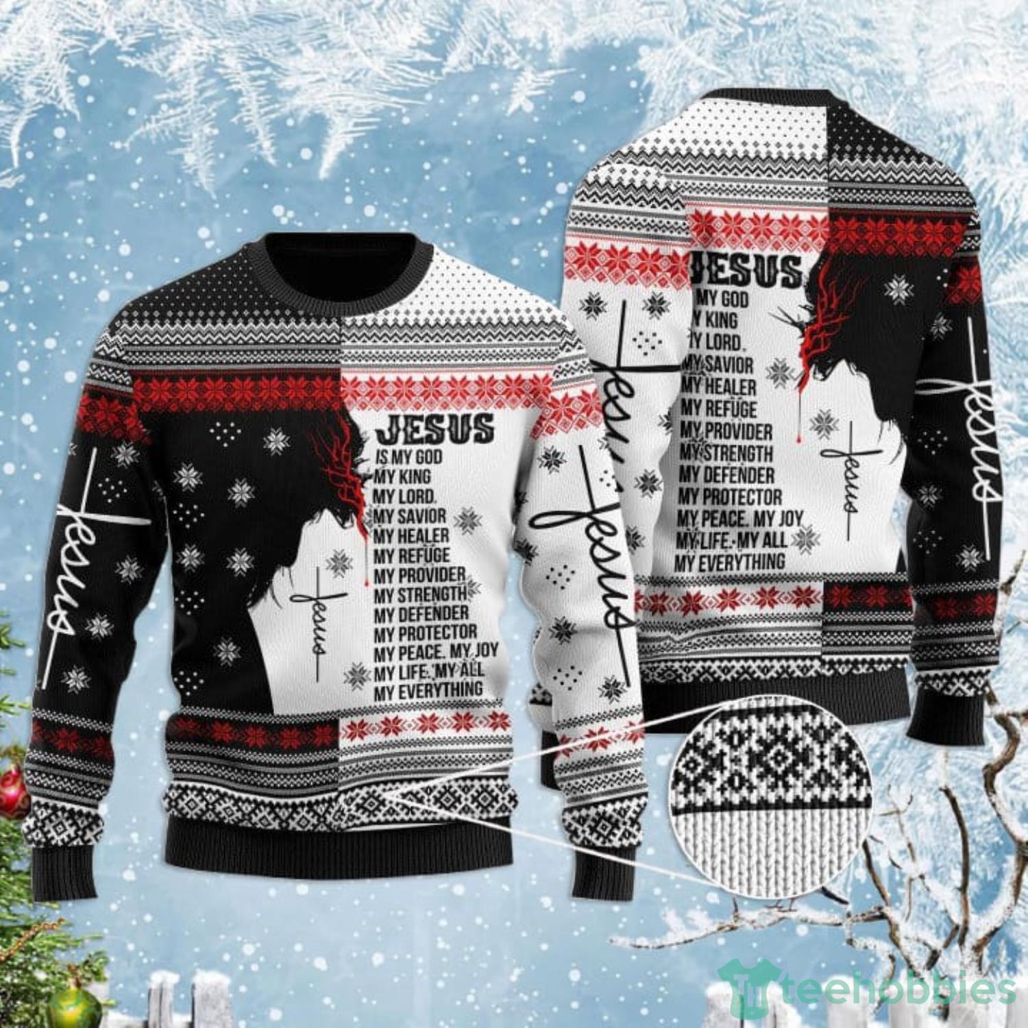 Jesus Is My God My Everything Ugly Christmas Sweater Product Photo 1 Jesus Is My God My Everything Ugly Christmas Sweater Product Photo 1