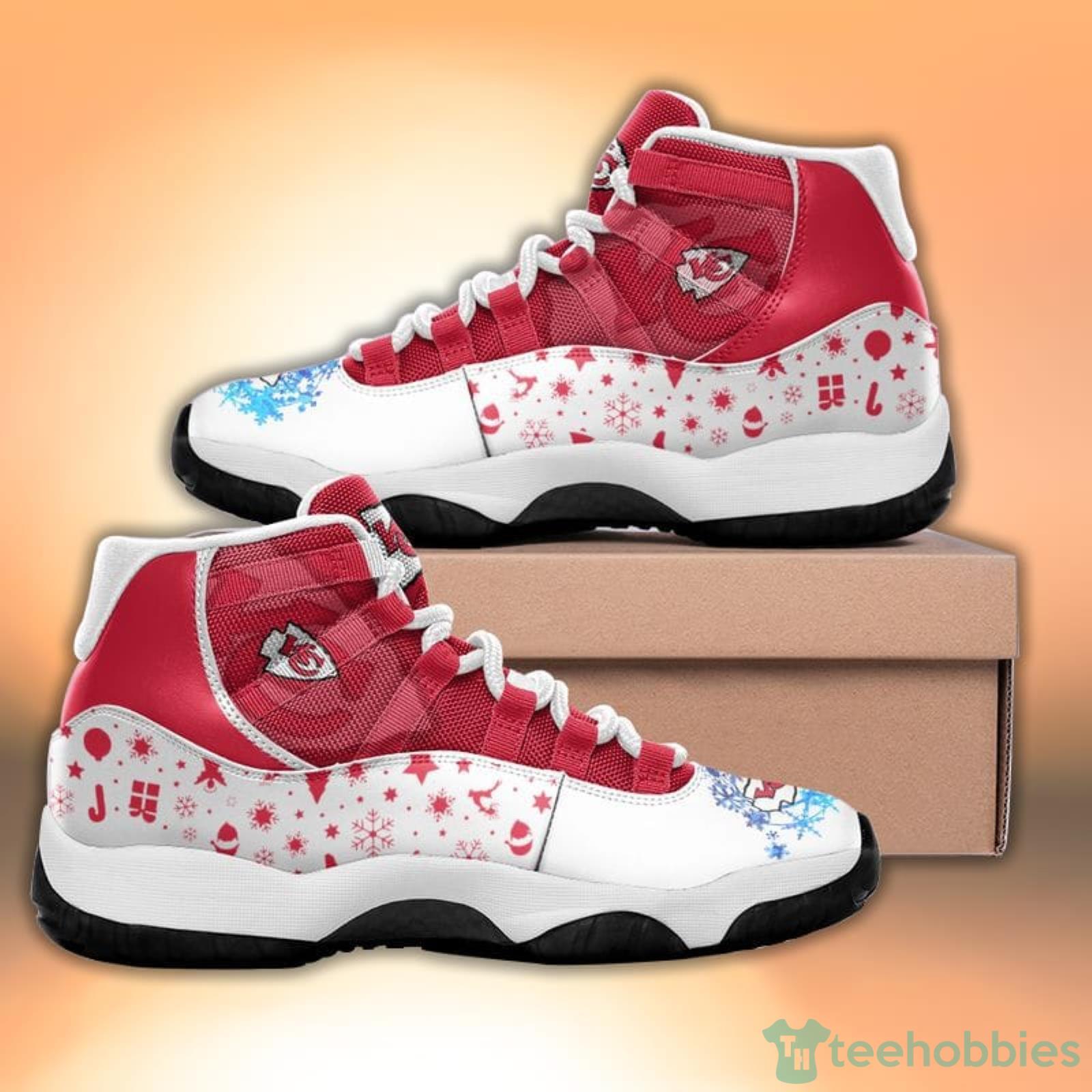 Kansas City Chiefs Christmas Pattern Style Sneaker Air Jordan 11 Shoes Product Photo 1