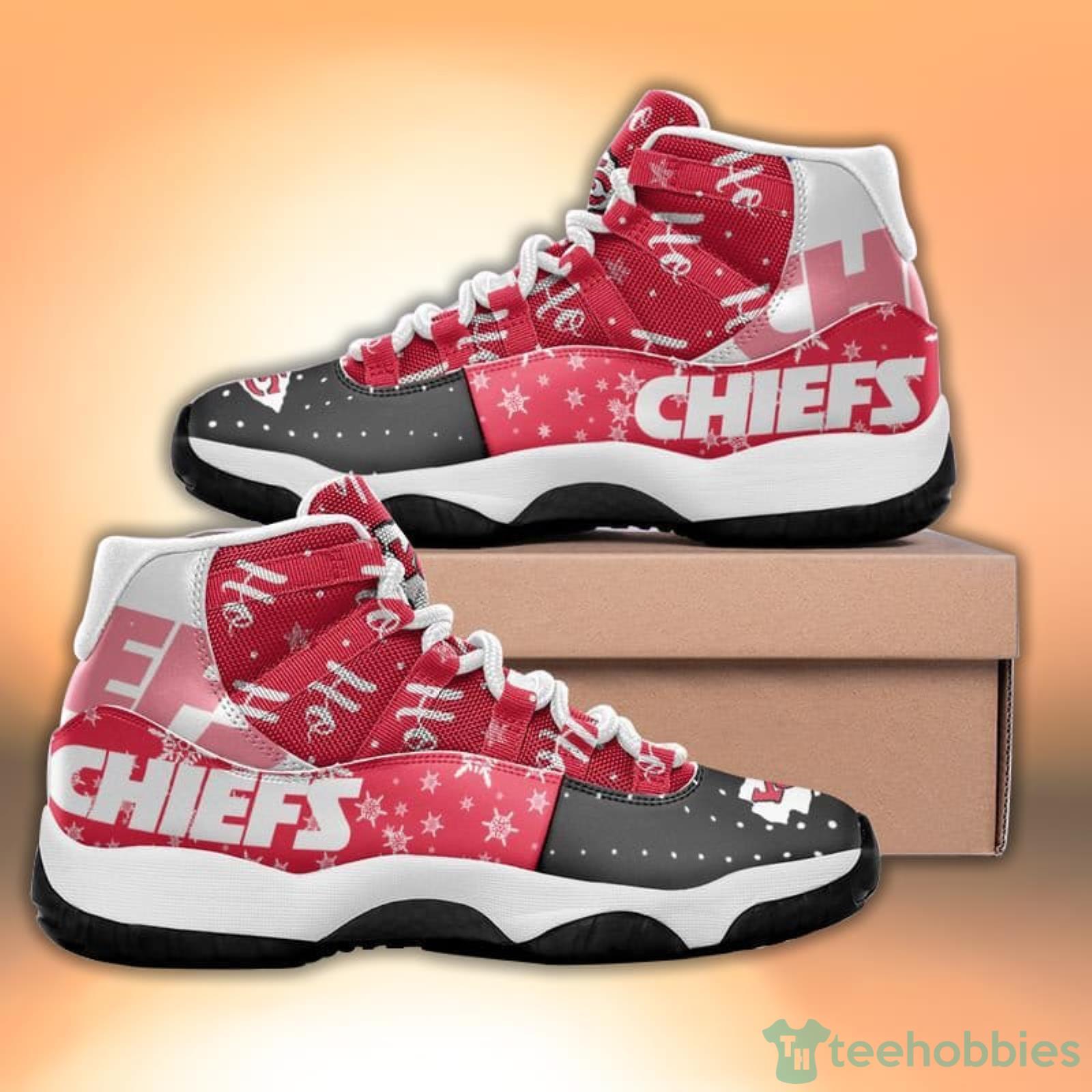 Kansas City Chiefs Ho Ho Ho Pattern Style Sneaker Air Jordan 11 Shoes Product Photo 1