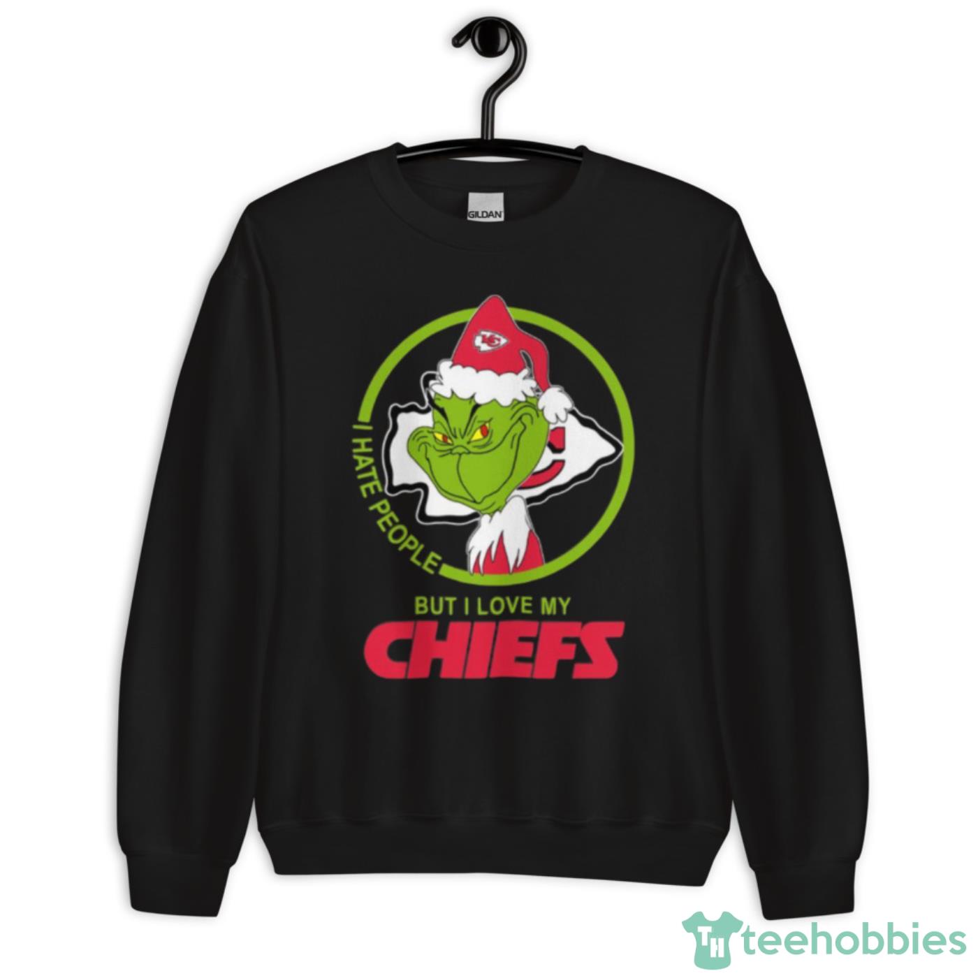 Grinch Santa I Hate People But I Love My Kansas City Chiefs