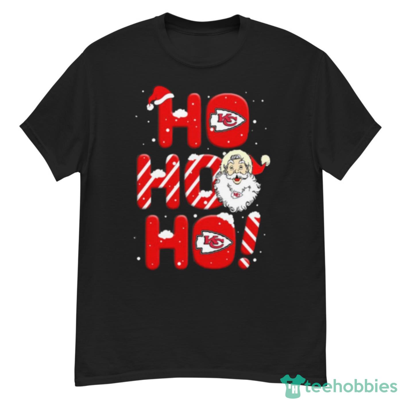 Santa Claus Ho Ho Ho Kansas City Chiefs Christmas T-Shirt - TeeNavi