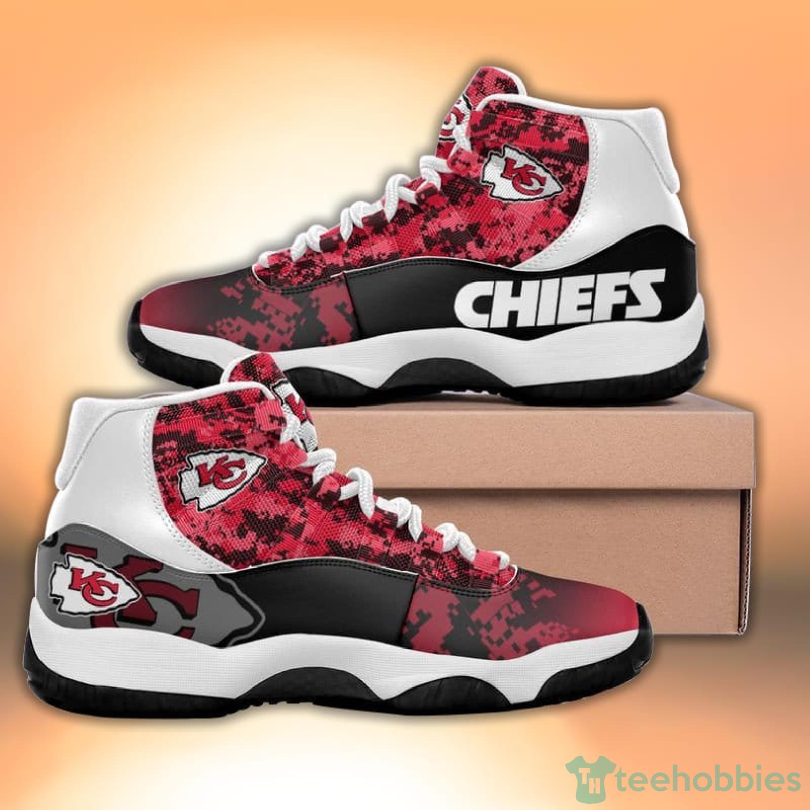 Kansas City Chiefs Pattern Camo Style Sneaker Air Jordan 11 Shoes Product Photo 1
