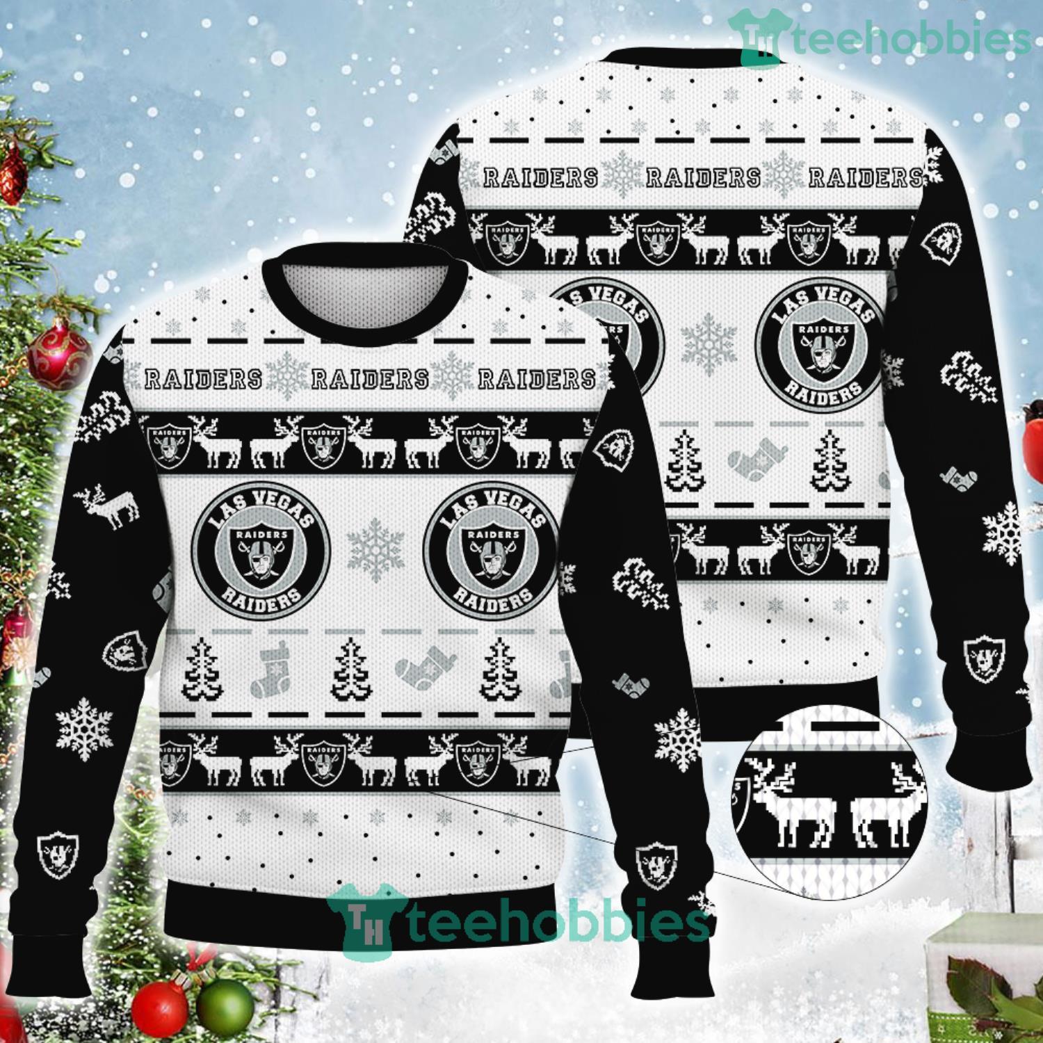 Las Vegas Raiders Christmas Pattern Ugly Christmas Sweater