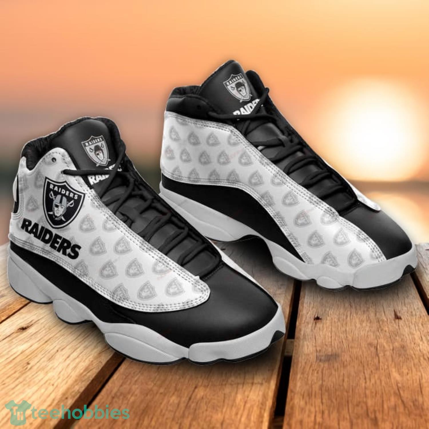 Las Vegas Raiders Team Air Jordan 13 Shoes Custom Sneakers Product Photo 1