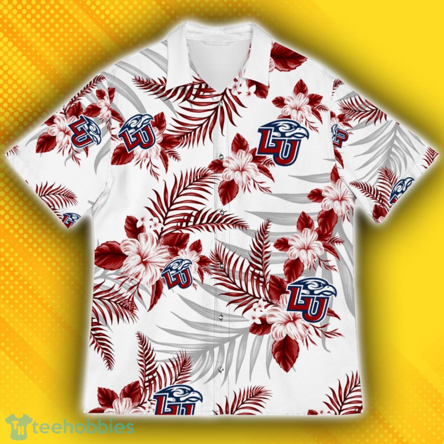 Liberty Flames Sports American Hawaiian Tropical Patterns Hawaiian Shirt Product Photo 2