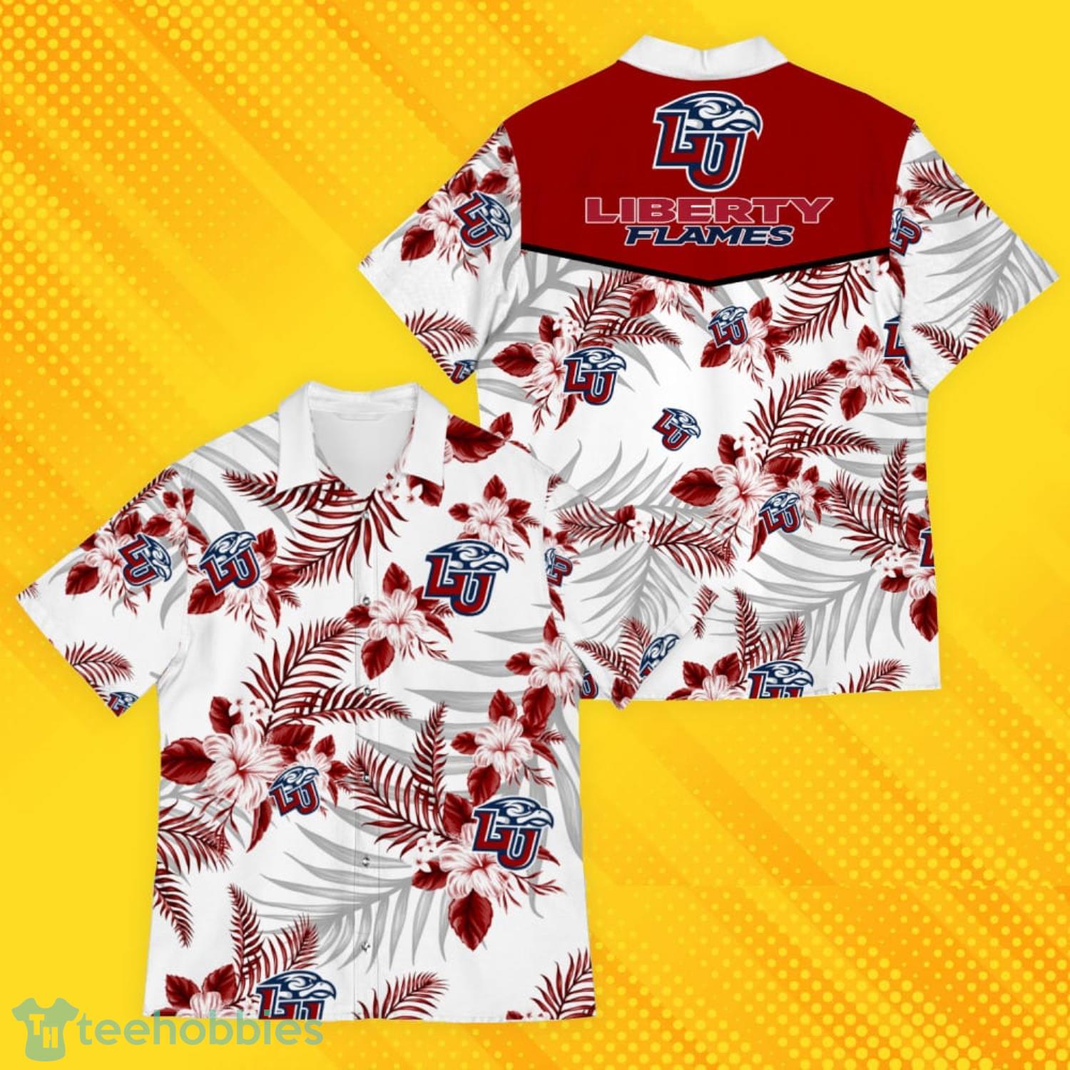 Liberty Flames Sports American Hawaiian Tropical Patterns Hawaiian Shirt Product Photo 1