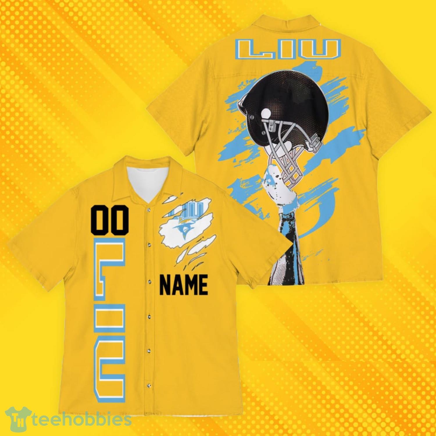 LIU Brooklyn Blackbirds Sports American Hawaiian Football Hawaiian Shirt Custom Name For Fans Product Photo 1