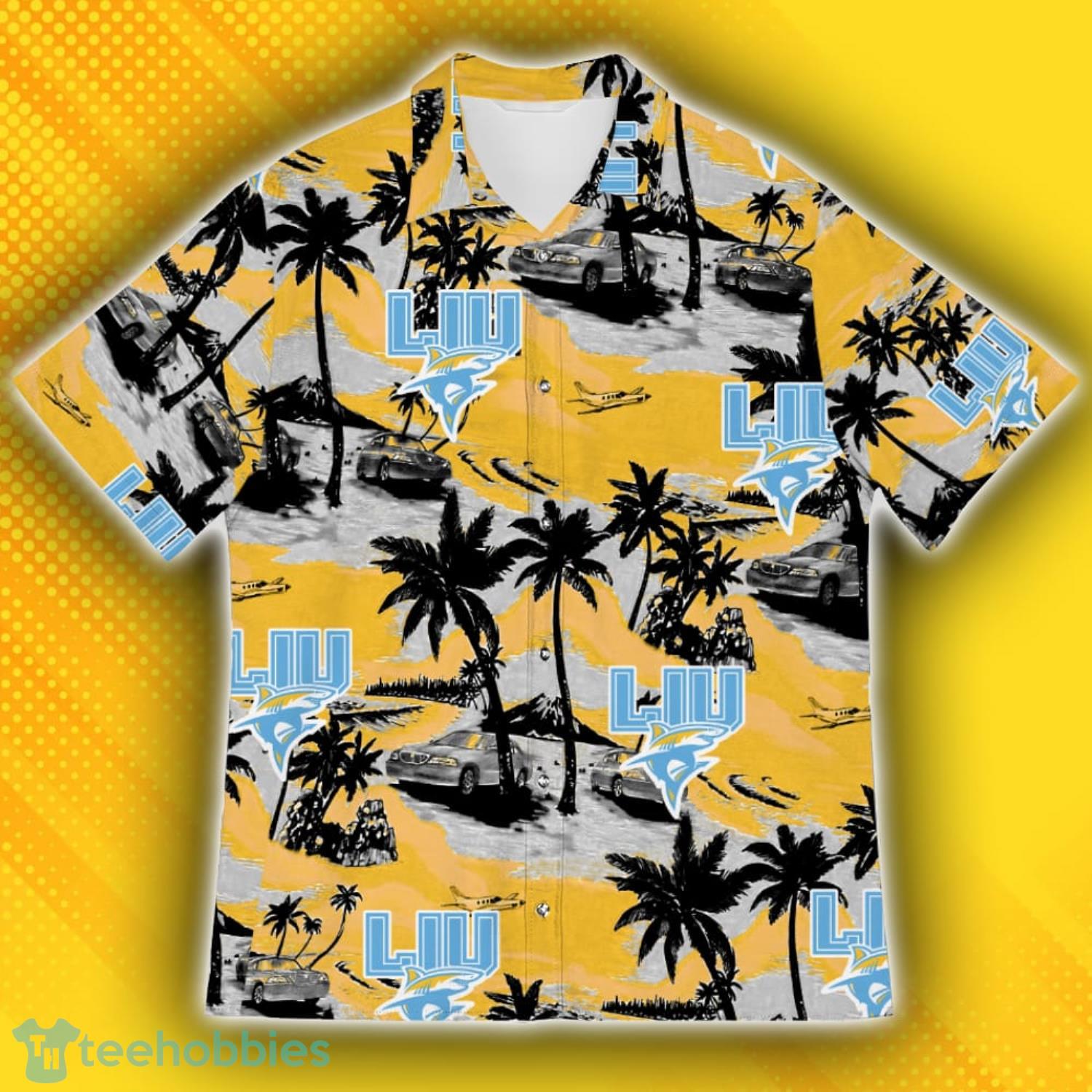 LIU Brooklyn Blackbirds Sports American Tropical Patterns Hawaiian Shirt Product Photo 2