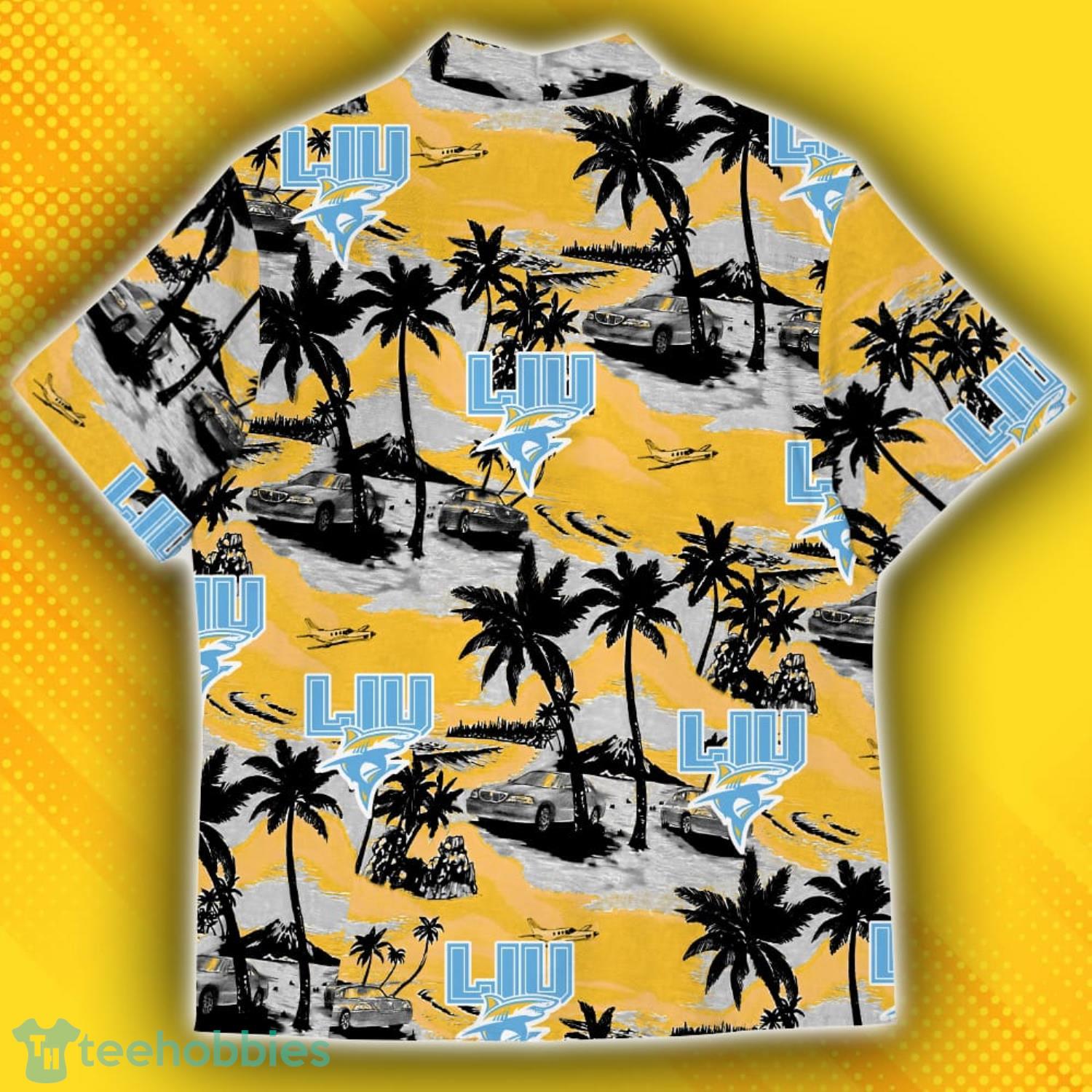 LIU Brooklyn Blackbirds Sports American Tropical Patterns Hawaiian Shirt Product Photo 3
