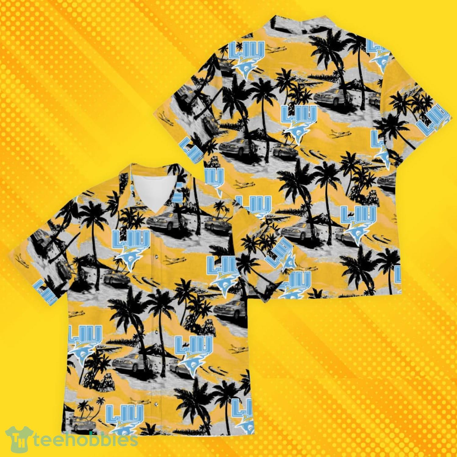 LIU Brooklyn Blackbirds Sports American Tropical Patterns Hawaiian Shirt Product Photo 1