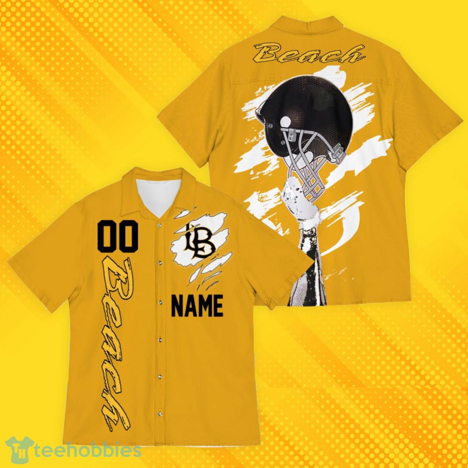Long Beach State 49ers Sports American Hawaiian Football Hawaiian Shirt Custom Name For Fans Product Photo 1