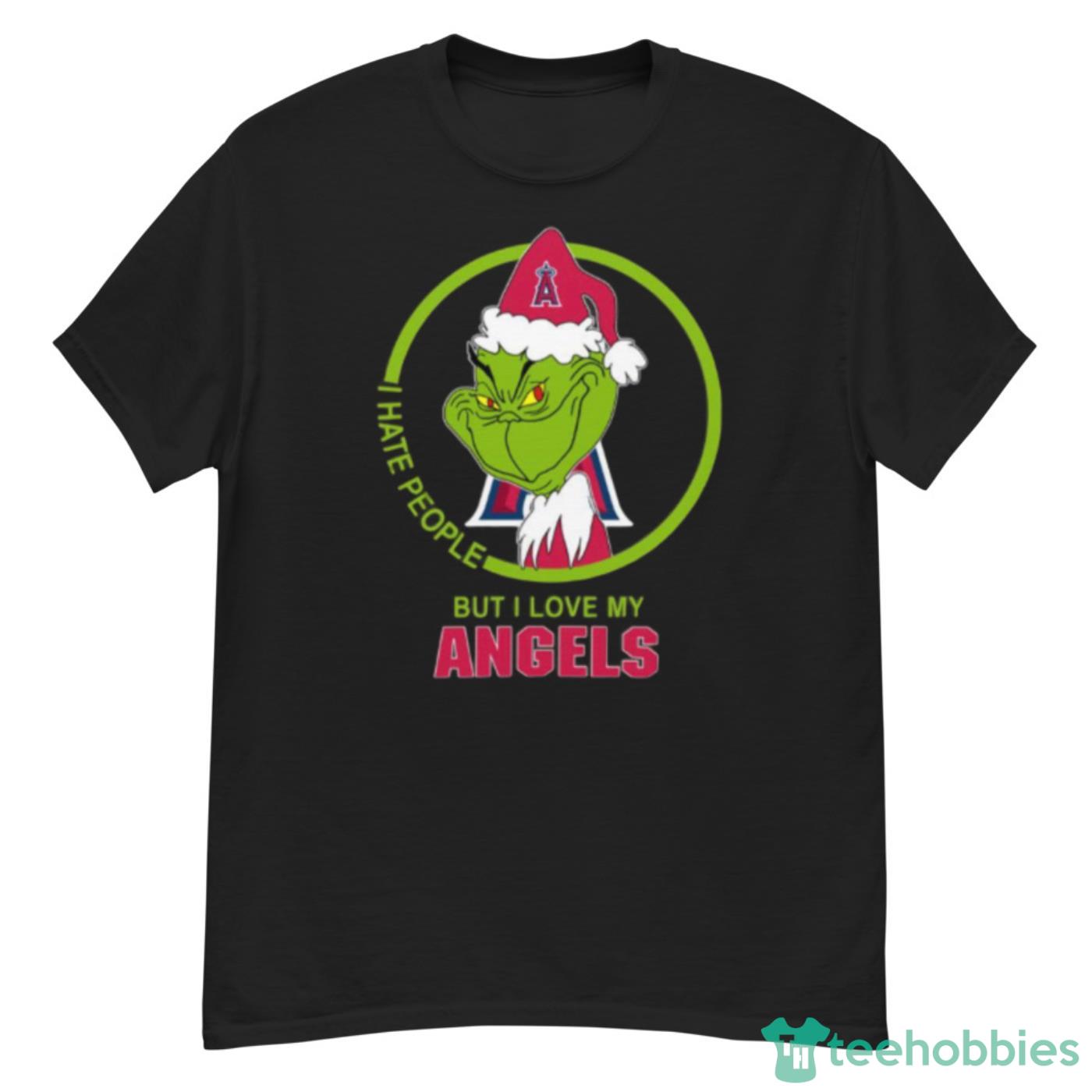 Los Angeles Angels MLB Christmas Grinch I Hate People But I Love