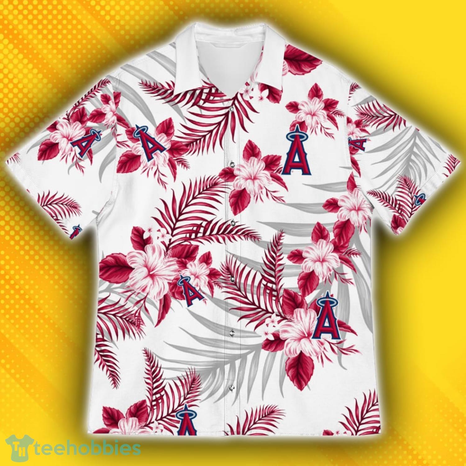 Los Angeles Angels Sports American Hawaiian Tropical Patterns Hawaiian Shirt Product Photo 2