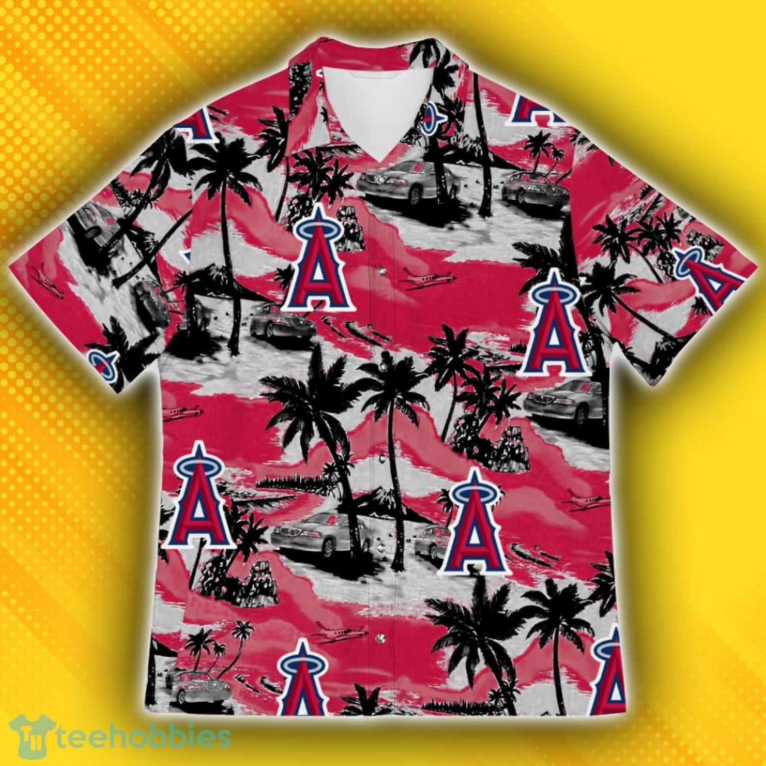 Los Angeles Angels Sports American Tropical Patterns Hawaiian Shirt Product Photo 2