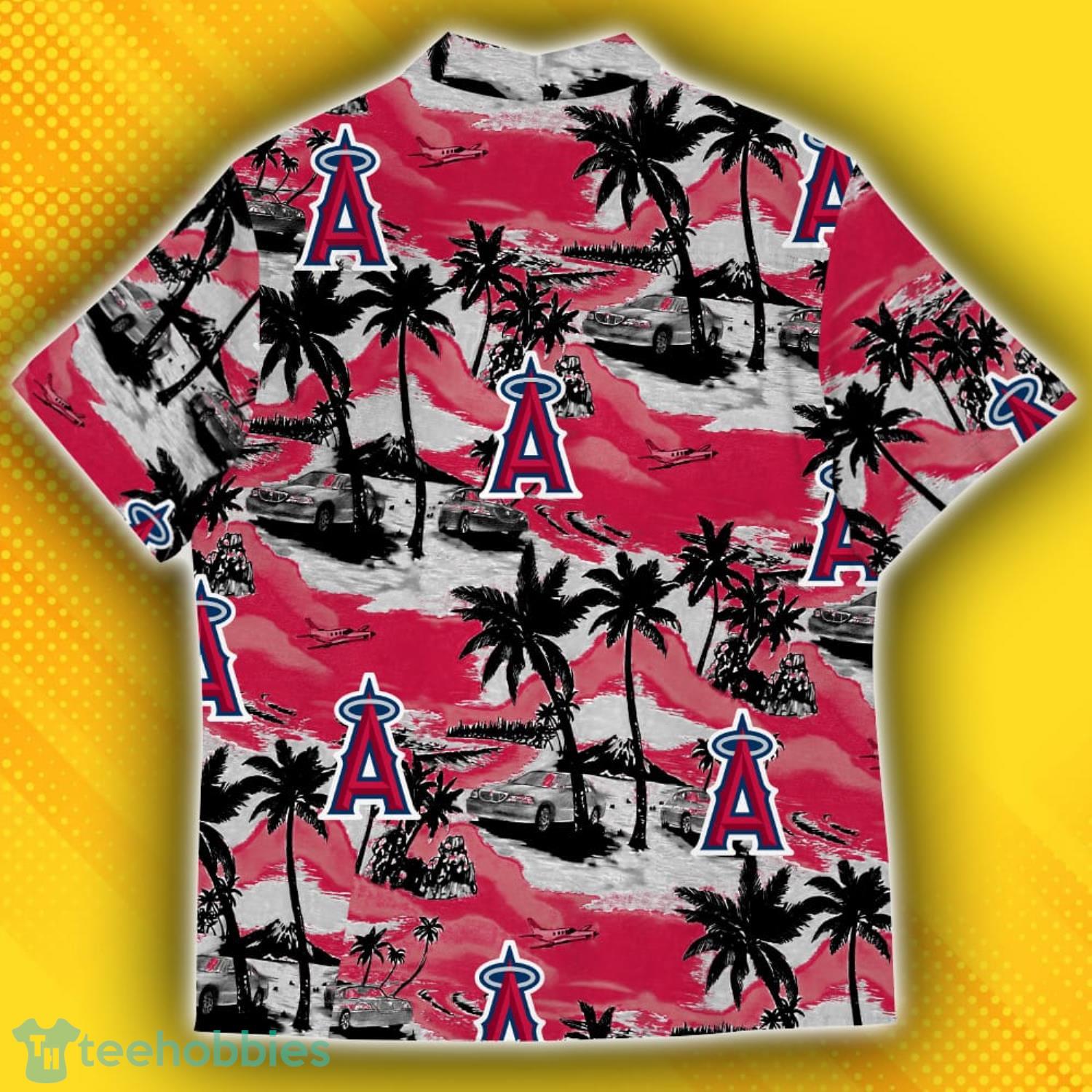 Los Angeles Angels Sports American Tropical Patterns Hawaiian Shirt Product Photo 3